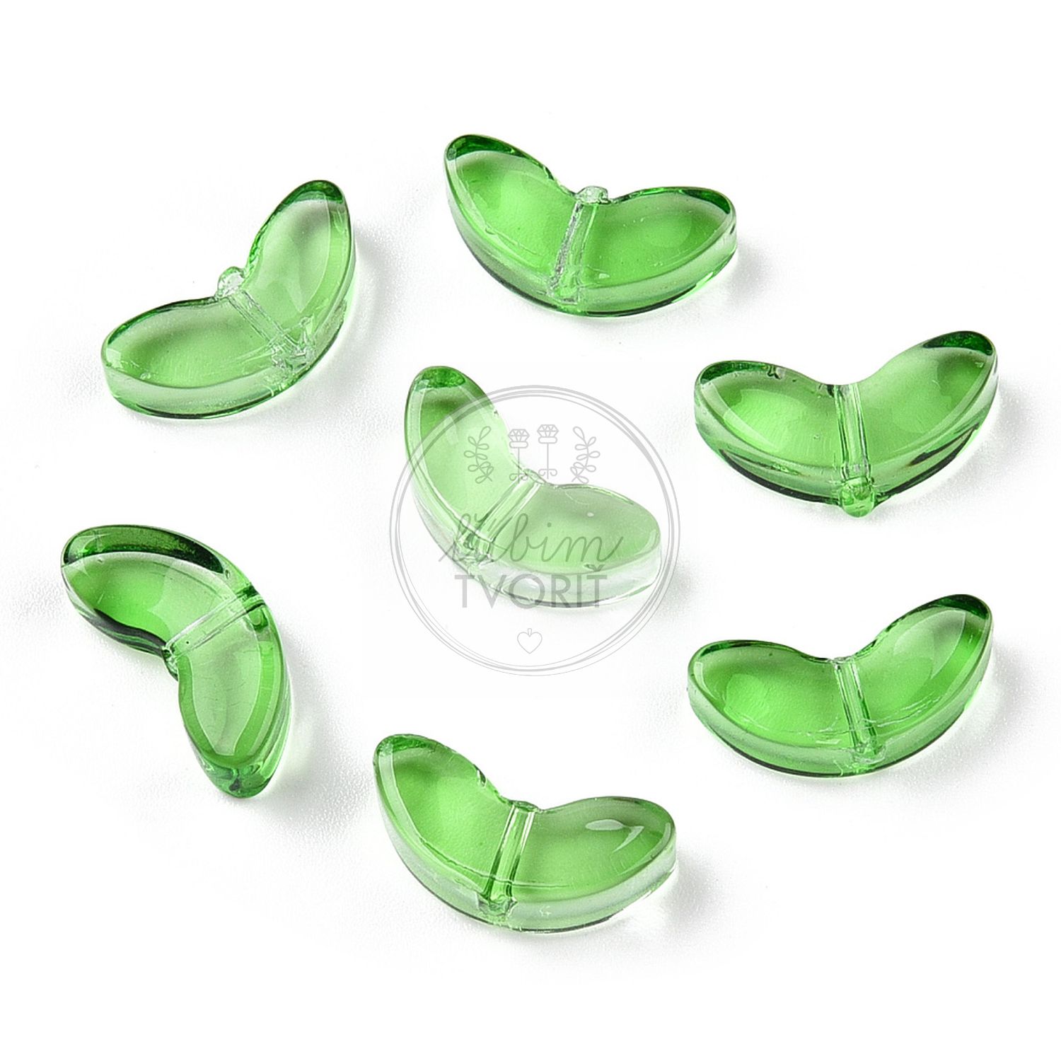 Tulipán - kvet a lístok, 9 x 14 mm - 1 pár