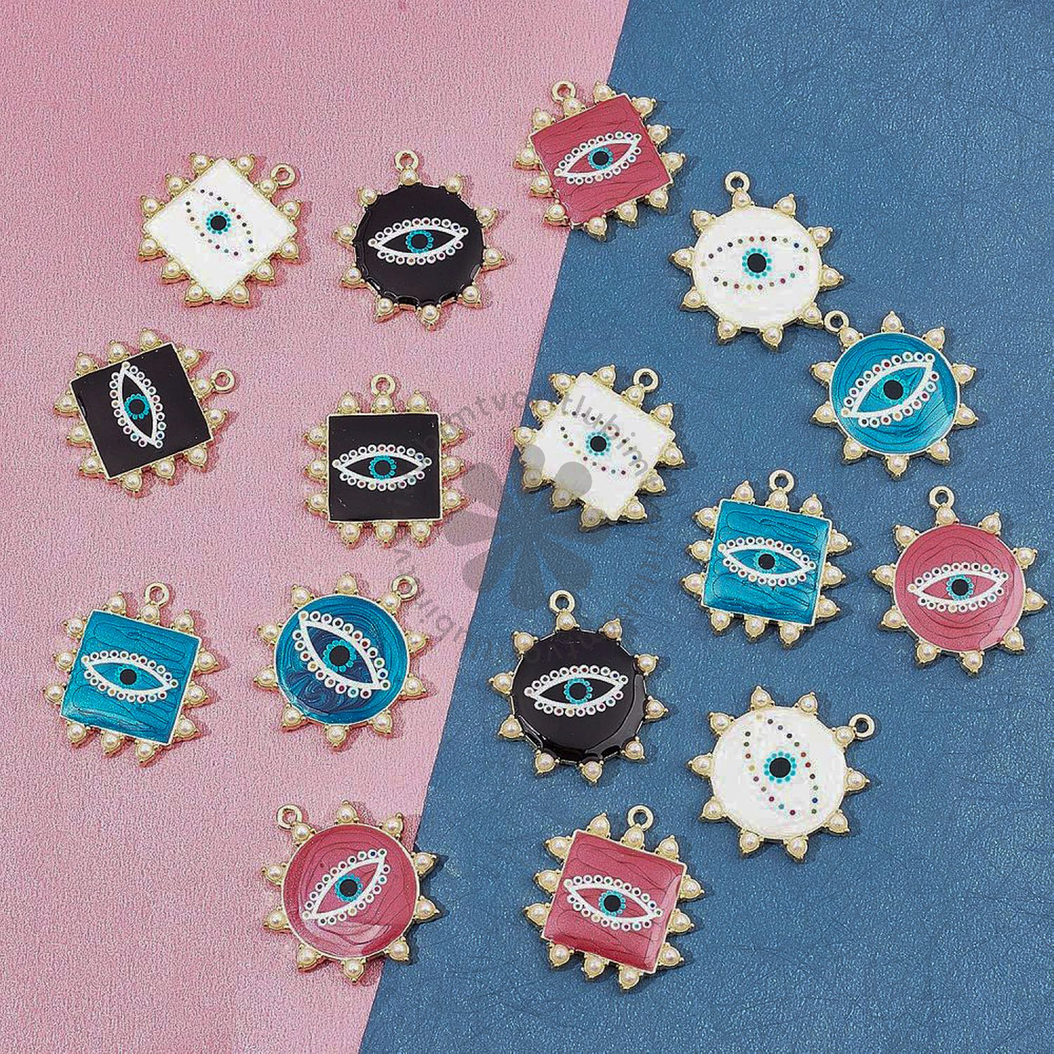 Slnko s evil eye, 31 x 36 mm - 1 ks