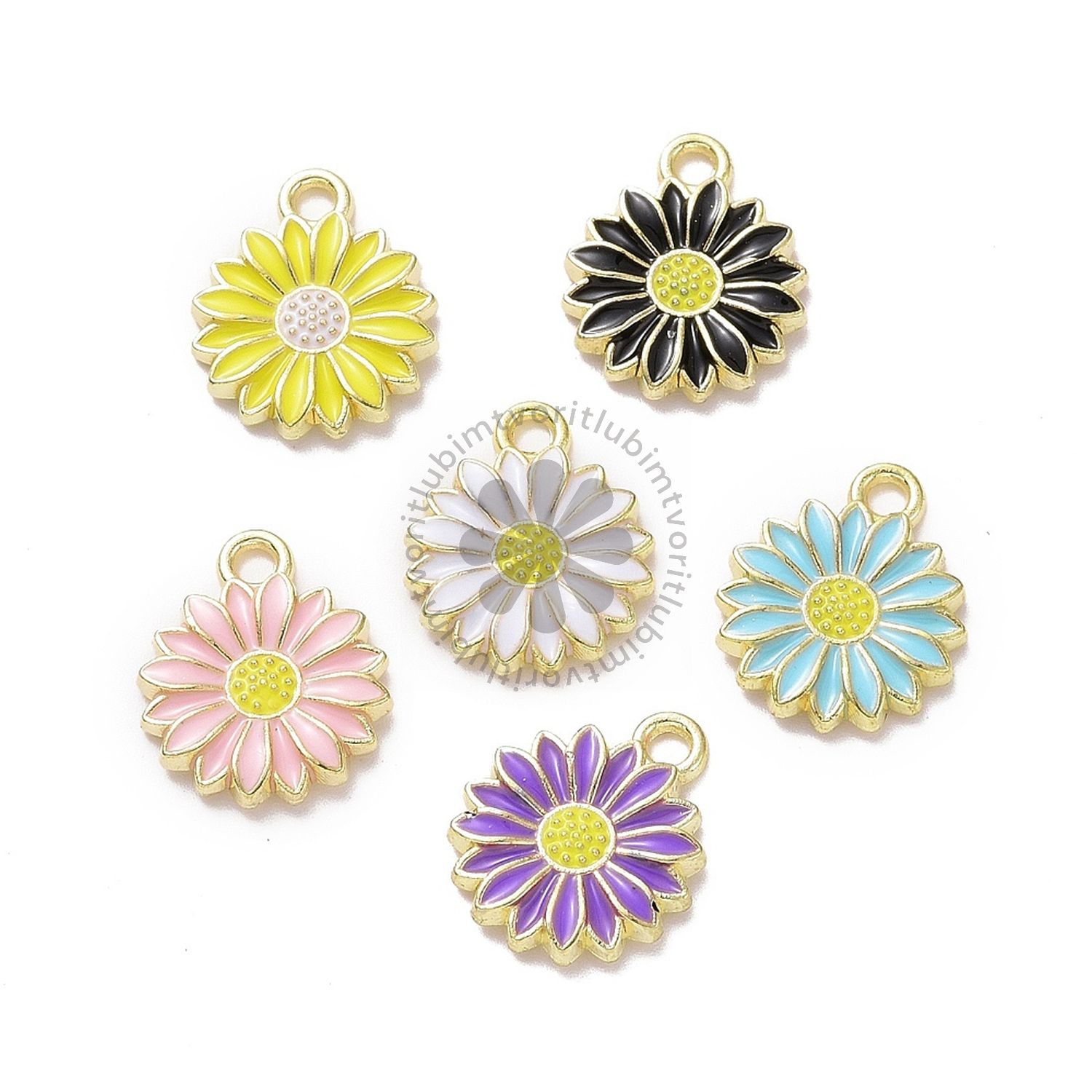 Prívesok Margarétka, 16x13 mm - 1 ks