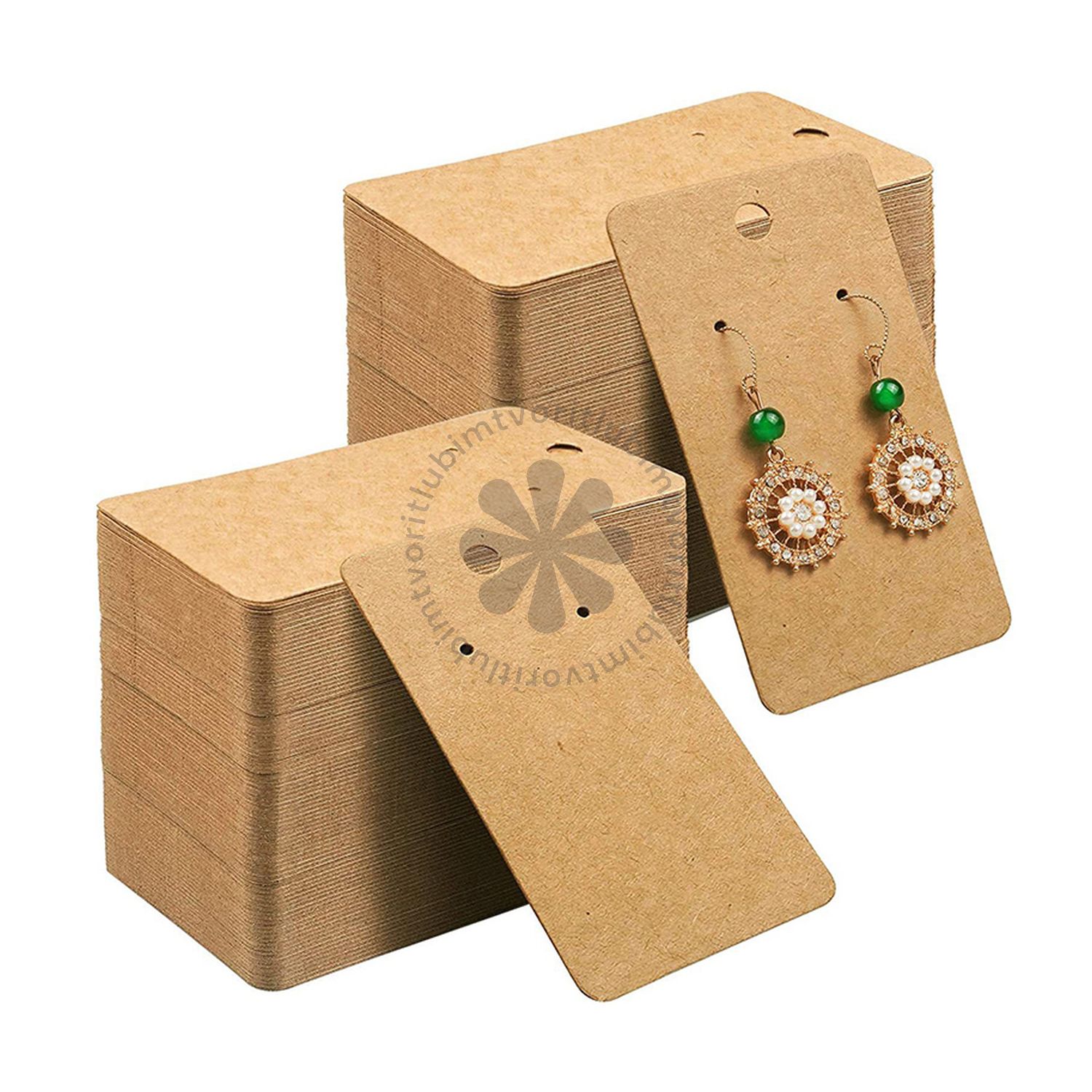 Karta na náušničky, 90x50 mm - 20 ks