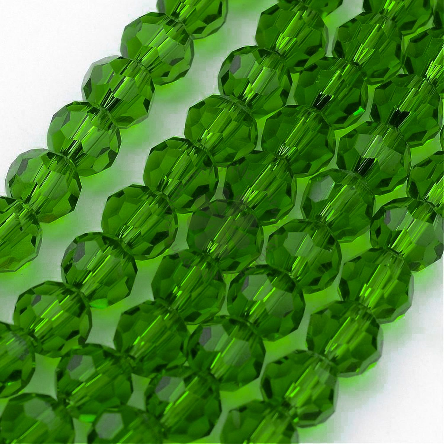 Brúsené korálky, 6 mm - 1 vlasec