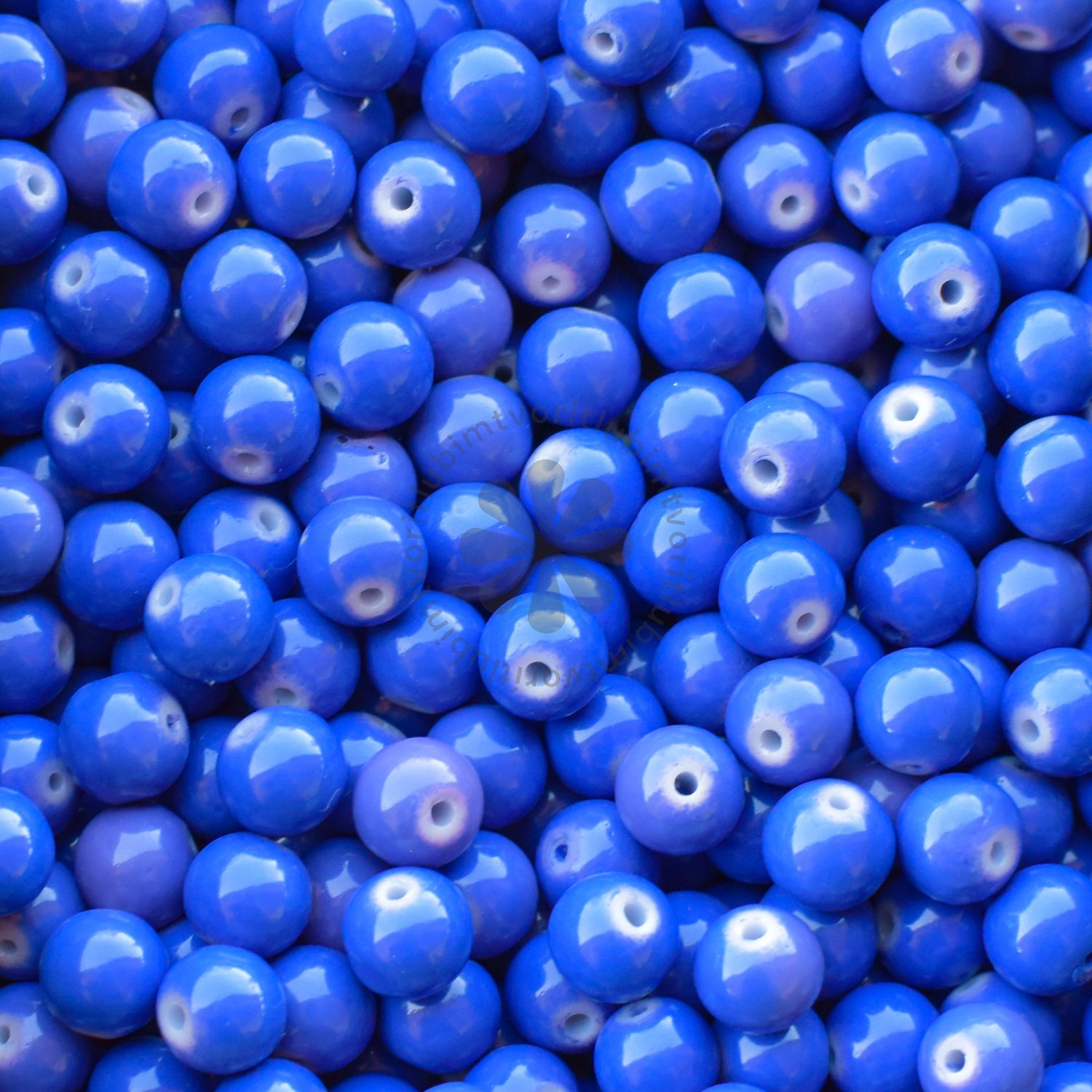 Sklenený mix korálikov, modrý - 40 gramov