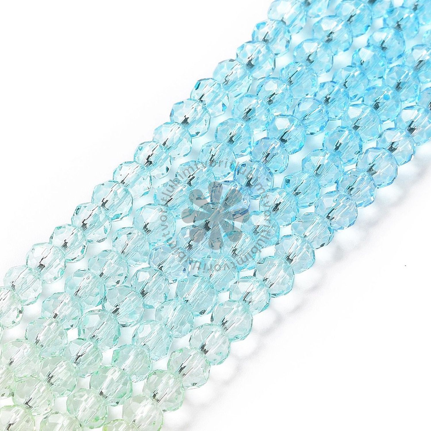 Sklenené brúsené korálky, 4x3 mm - 115 ks