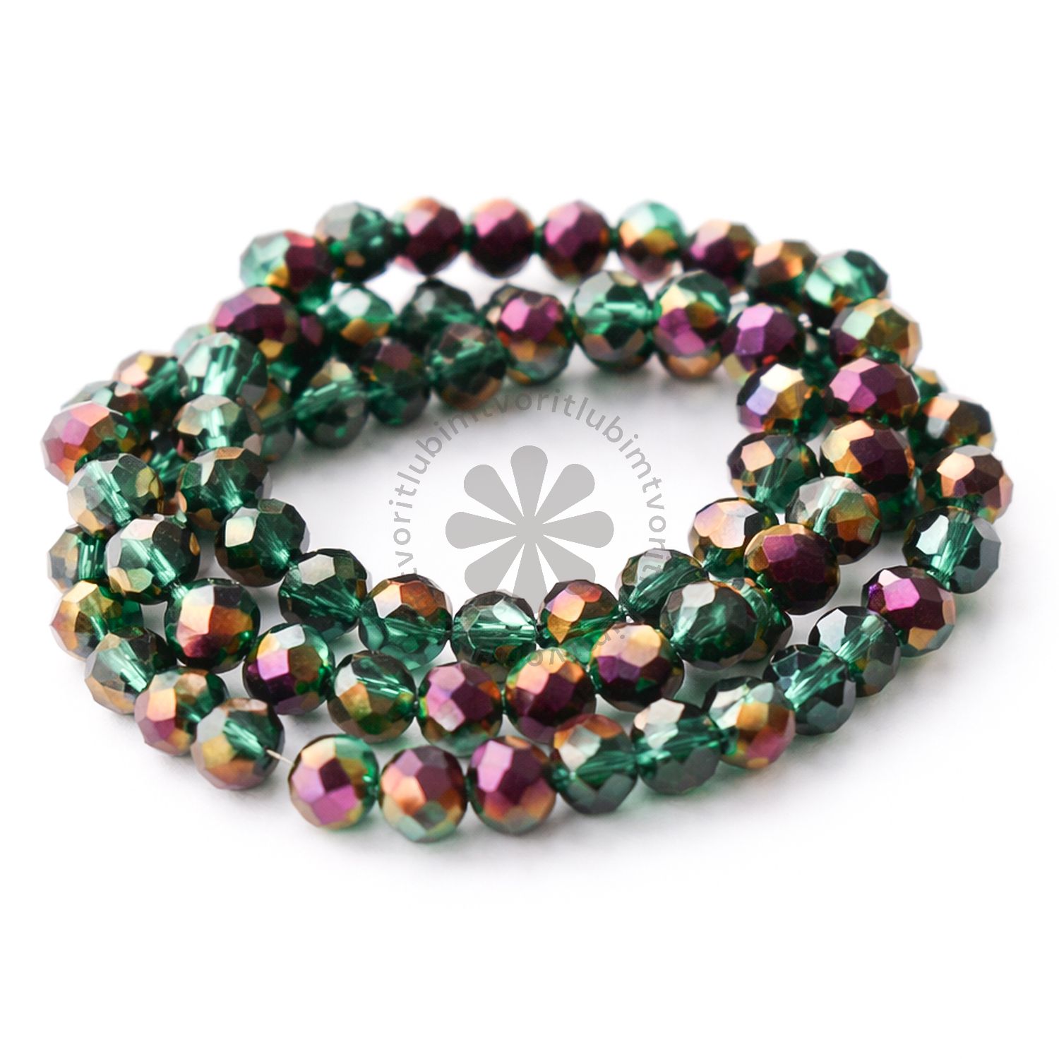 Brúsené korálky, 6x5 mm - 10 ks