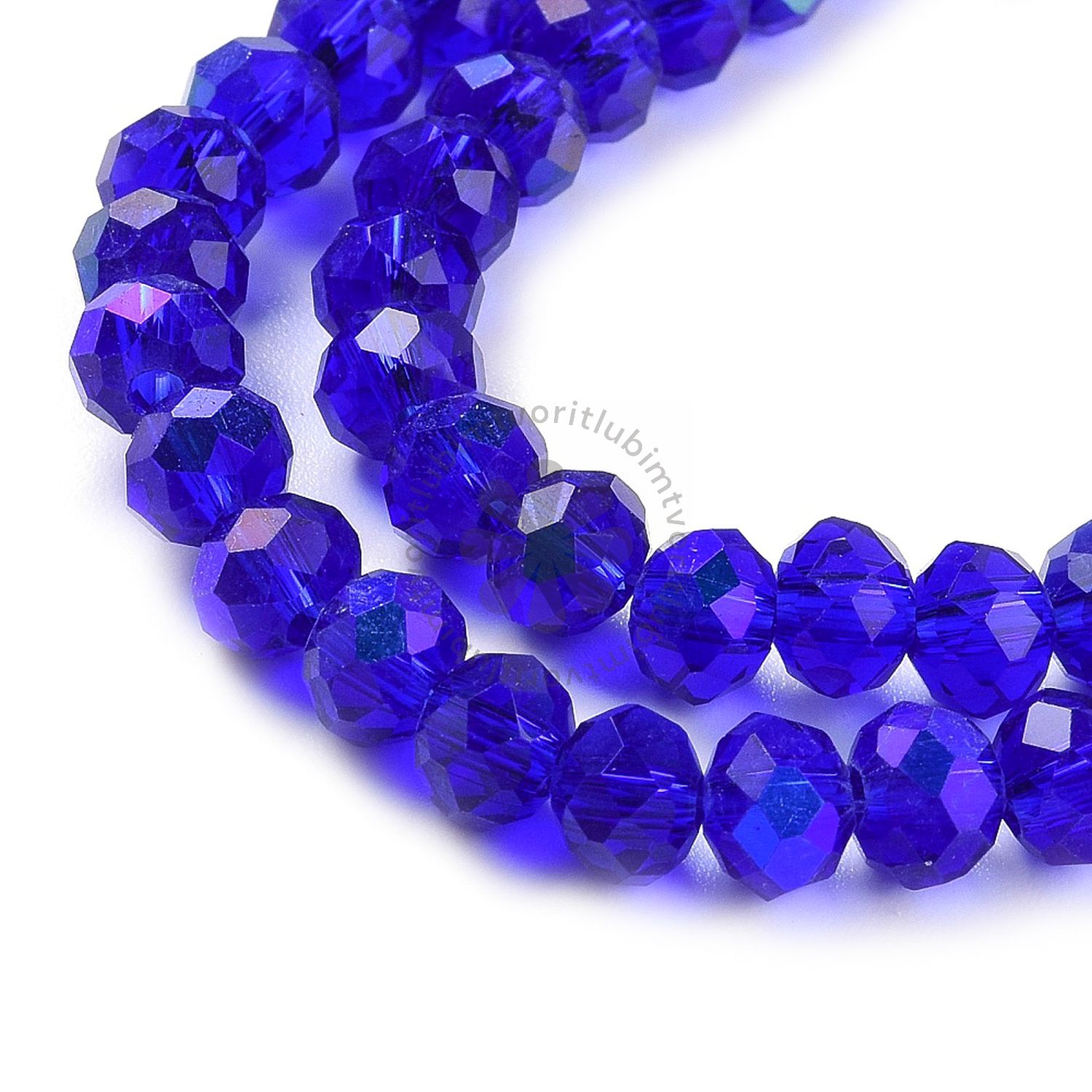Sklenené brúsené korálky, 4x3 mm - 1 vlasec