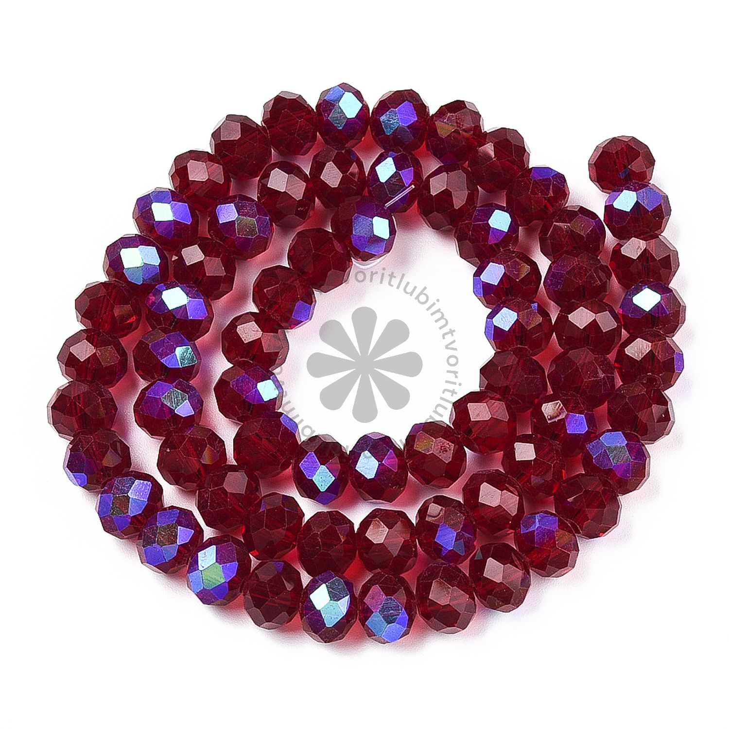 Sklenené brúsené korálky, 4x3 mm - 1 vlasec