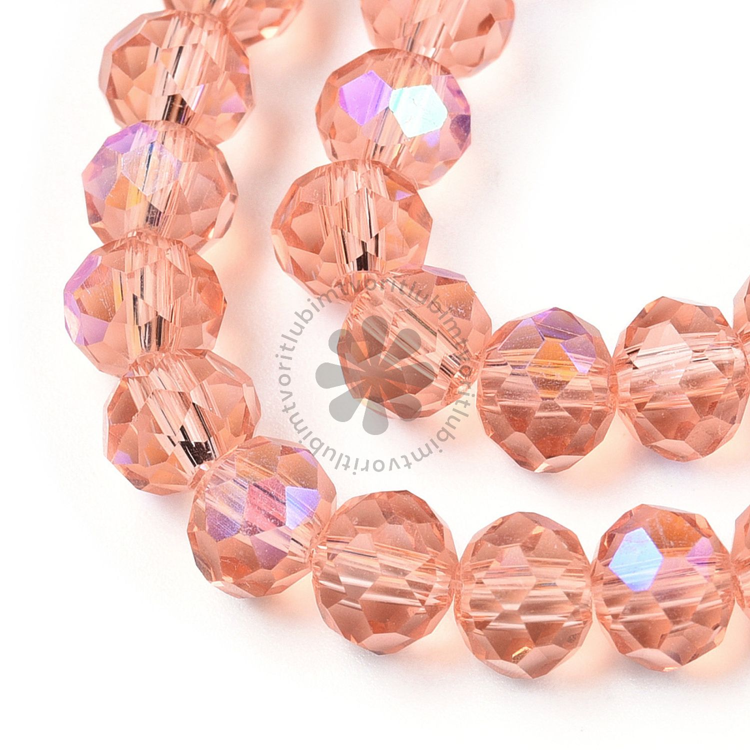 Sklenené brúsené korálky, 4x3 mm - 1 vlasec