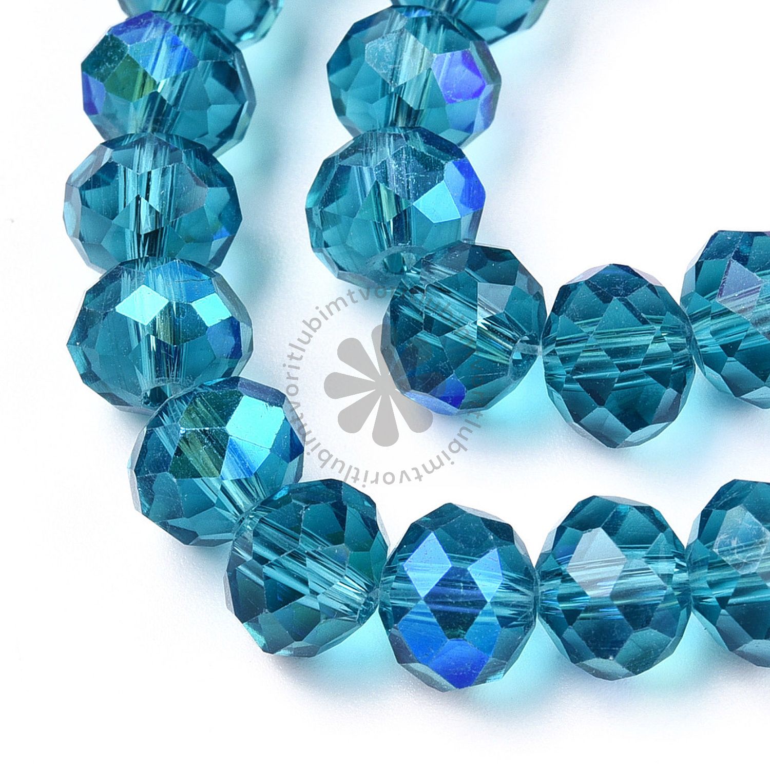 Sklenené brúsené korálky, 4x3 mm - 1 vlasec
