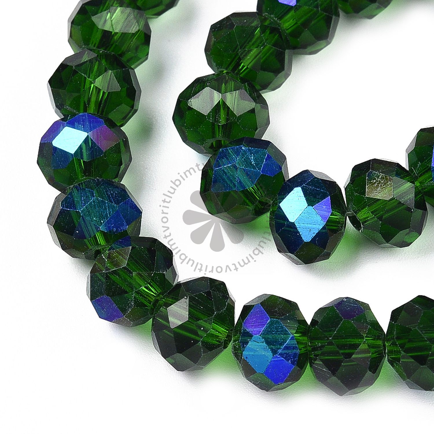 Sklenené brúsené korálky, 4x3 mm - 1 vlasec