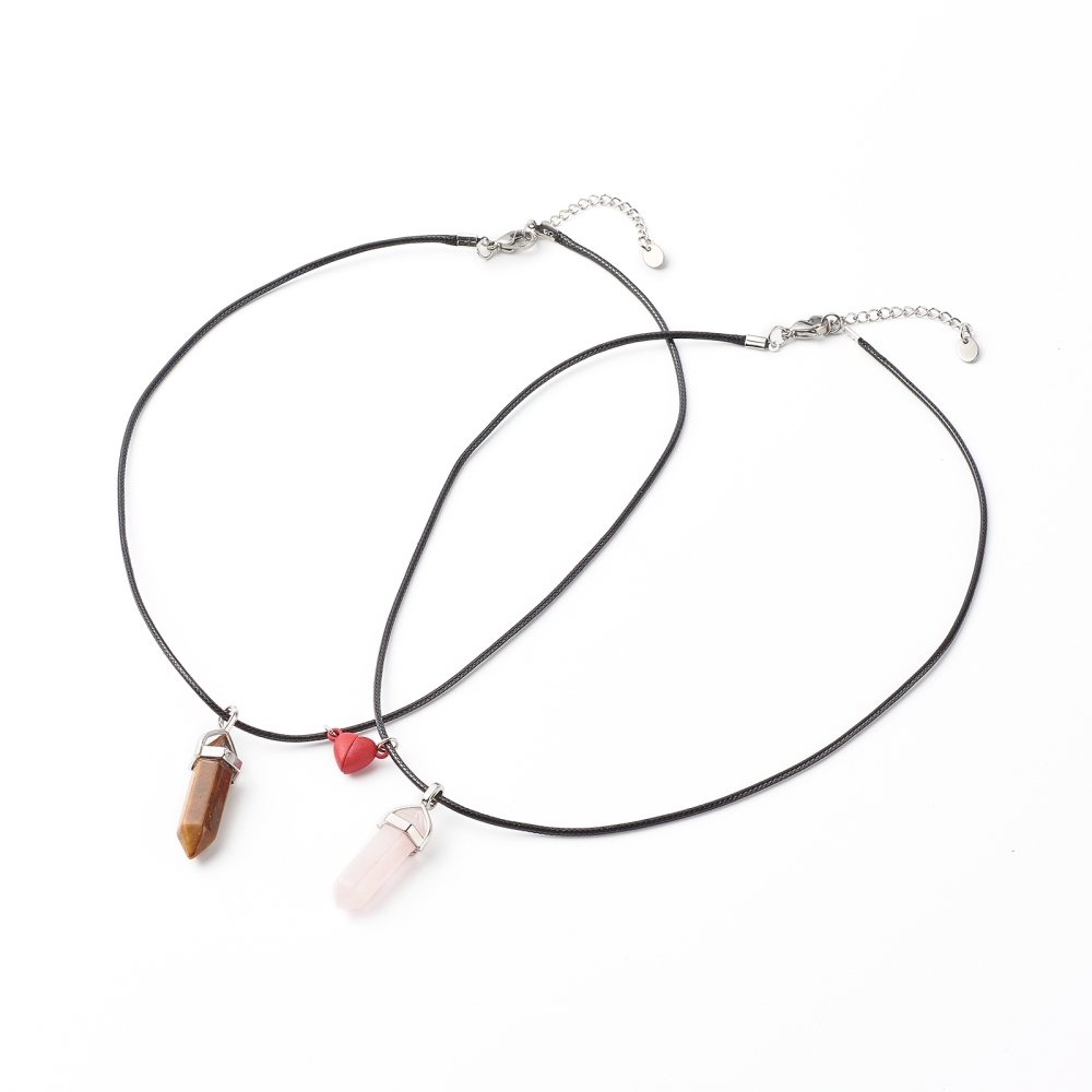 Magnetické náhrdelníky, Ružením a Tigrie oko - 1 balenie