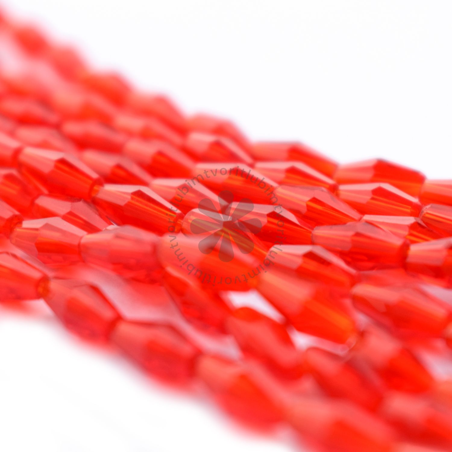 Sklenené brúsené korálky BICONE, 8x4 mm - 1 vlasec