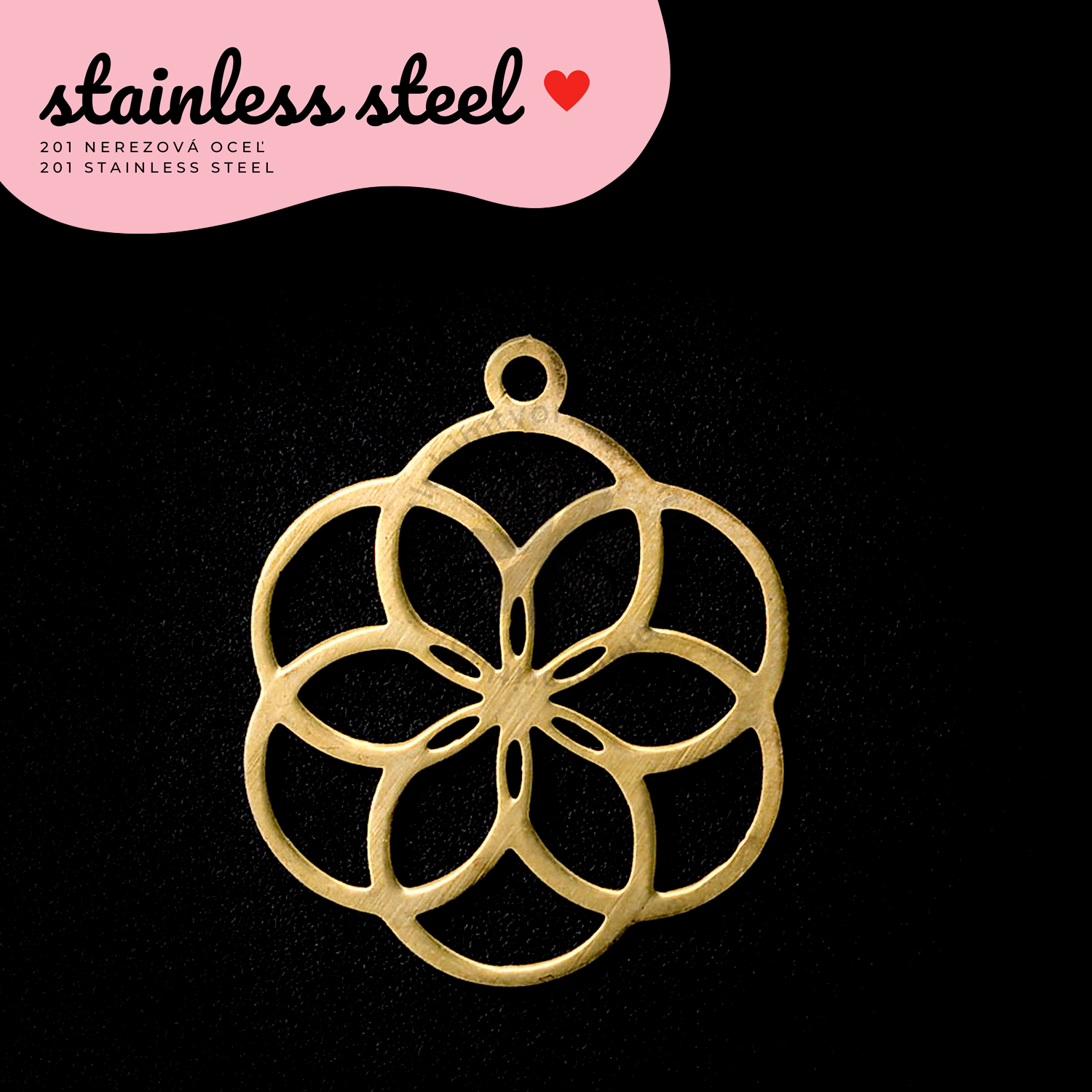 Prívesok Kvet života, 23x19 mm - 1 ks