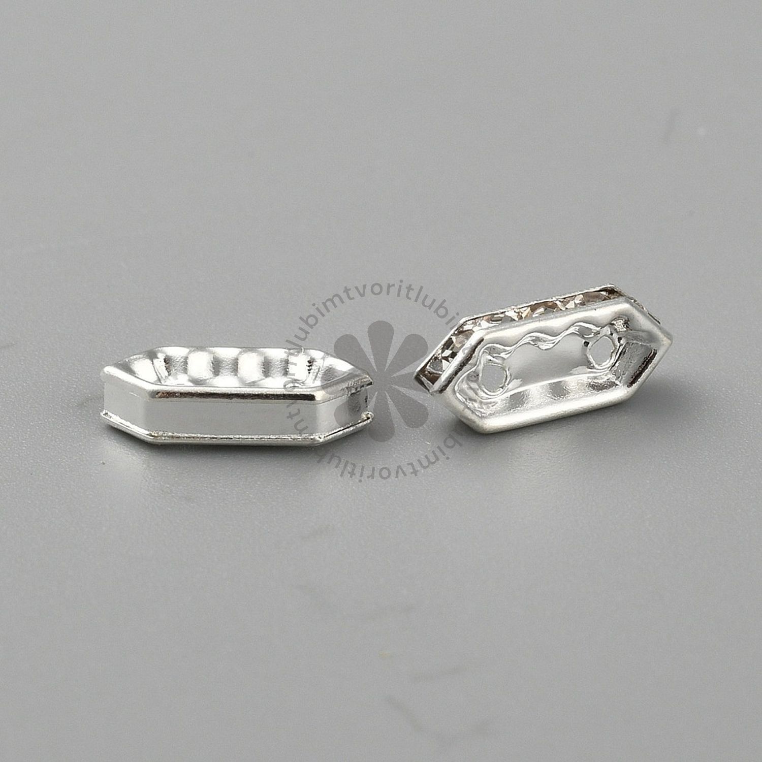 Medzikus s krištáľmi – šesťuholník, 11x5 mm - 1 ks