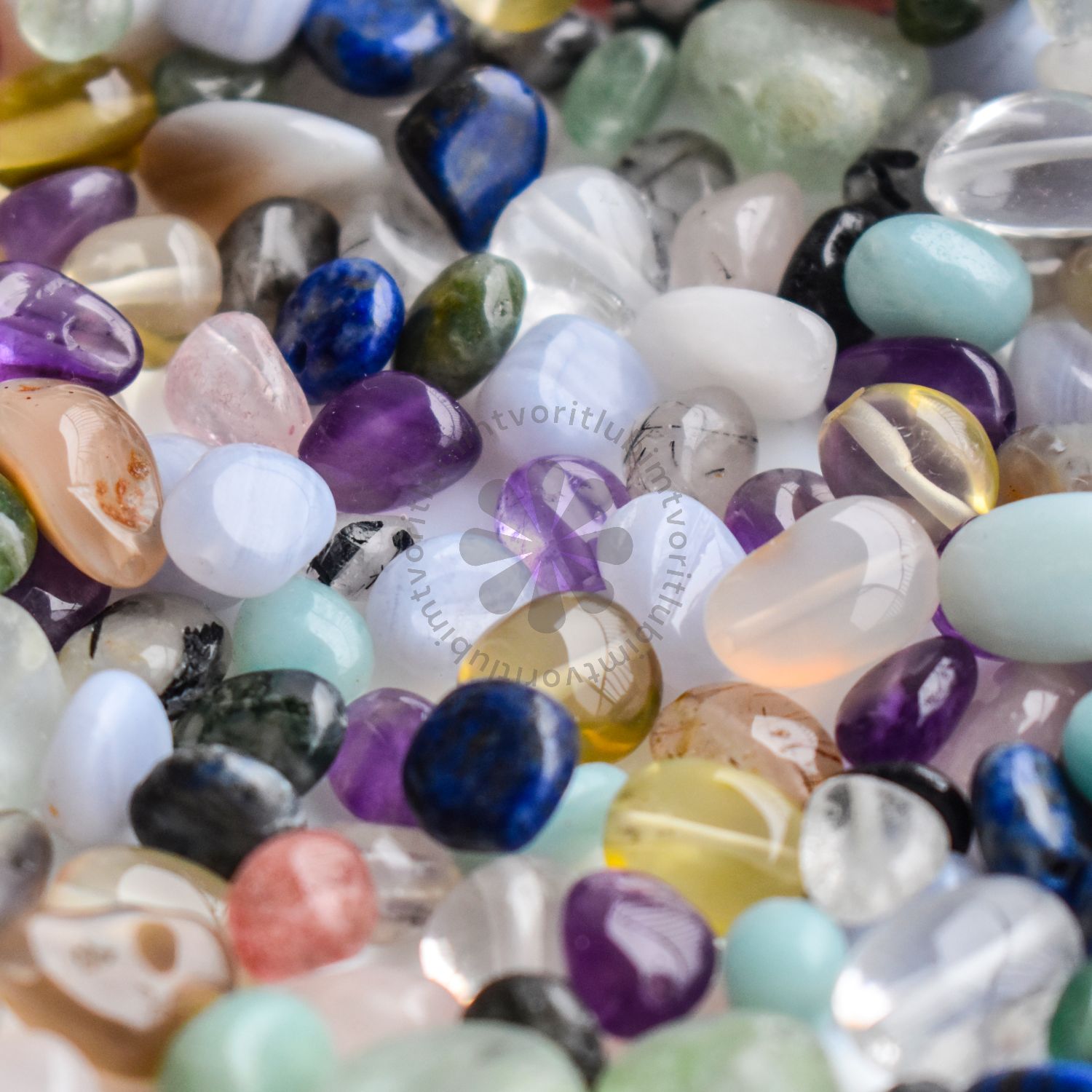 Mix korálok z prírodných minerálov - 20 gramov