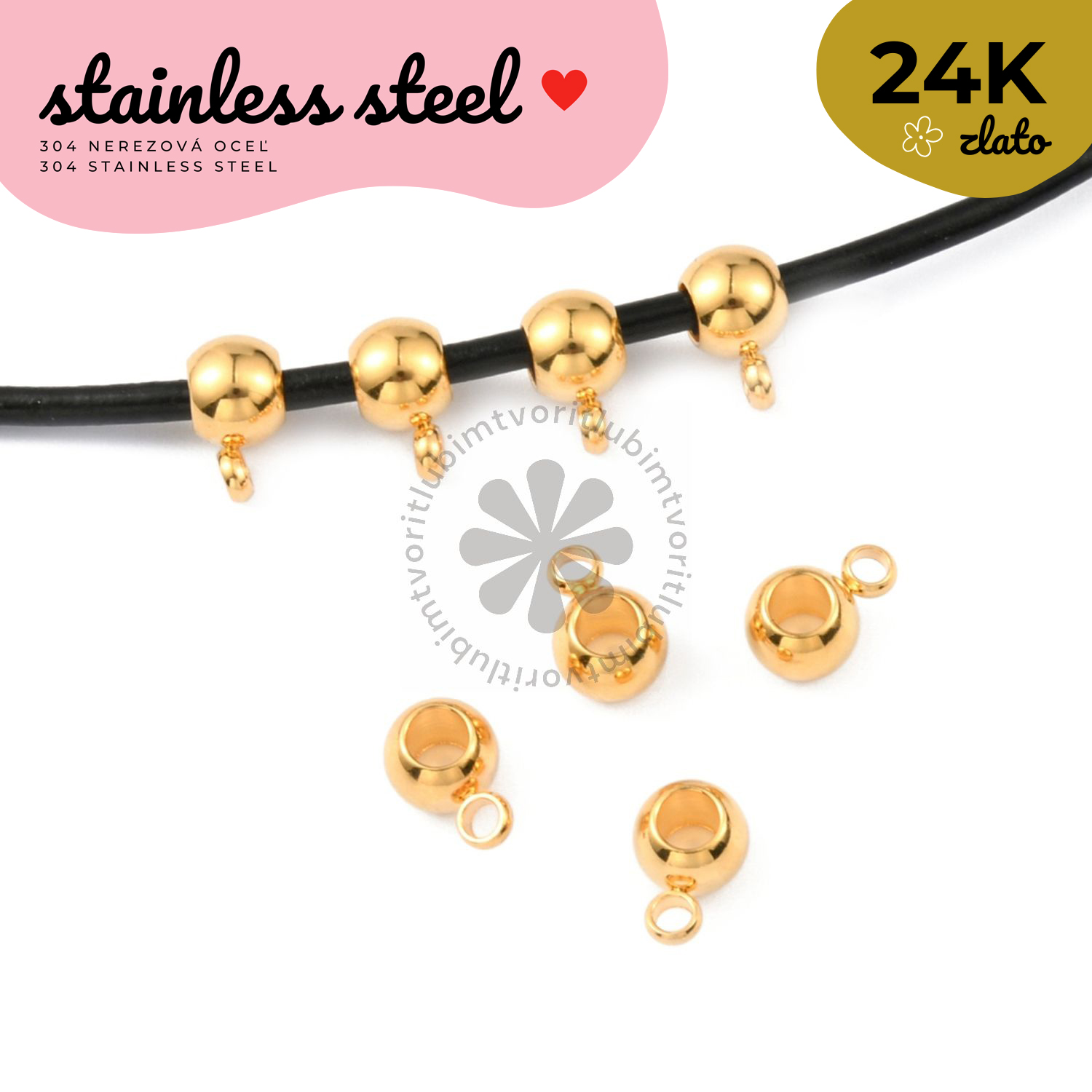 Trubičkové očká, 6x9 mm - 1 ks