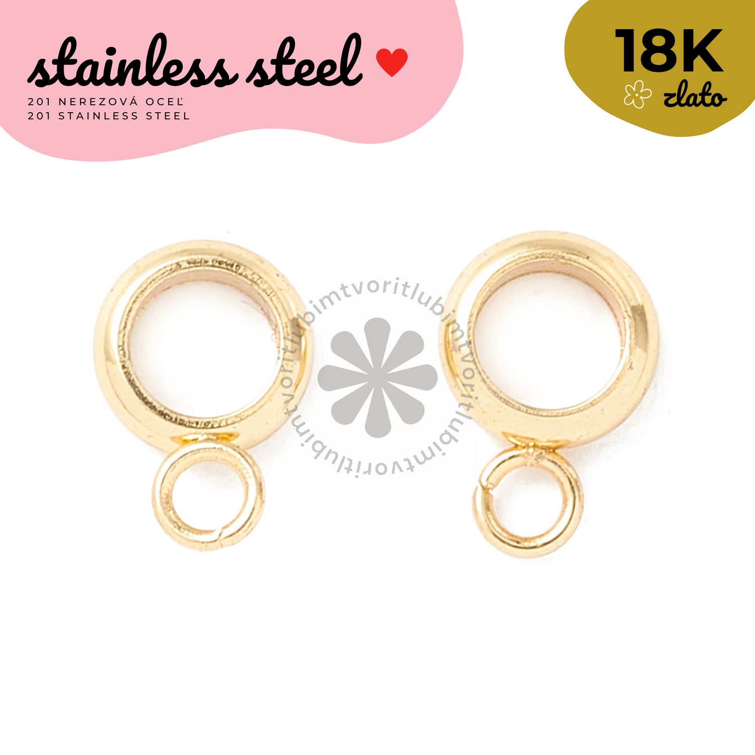 Trubičkové očká, 6x9 mm - 1 ks