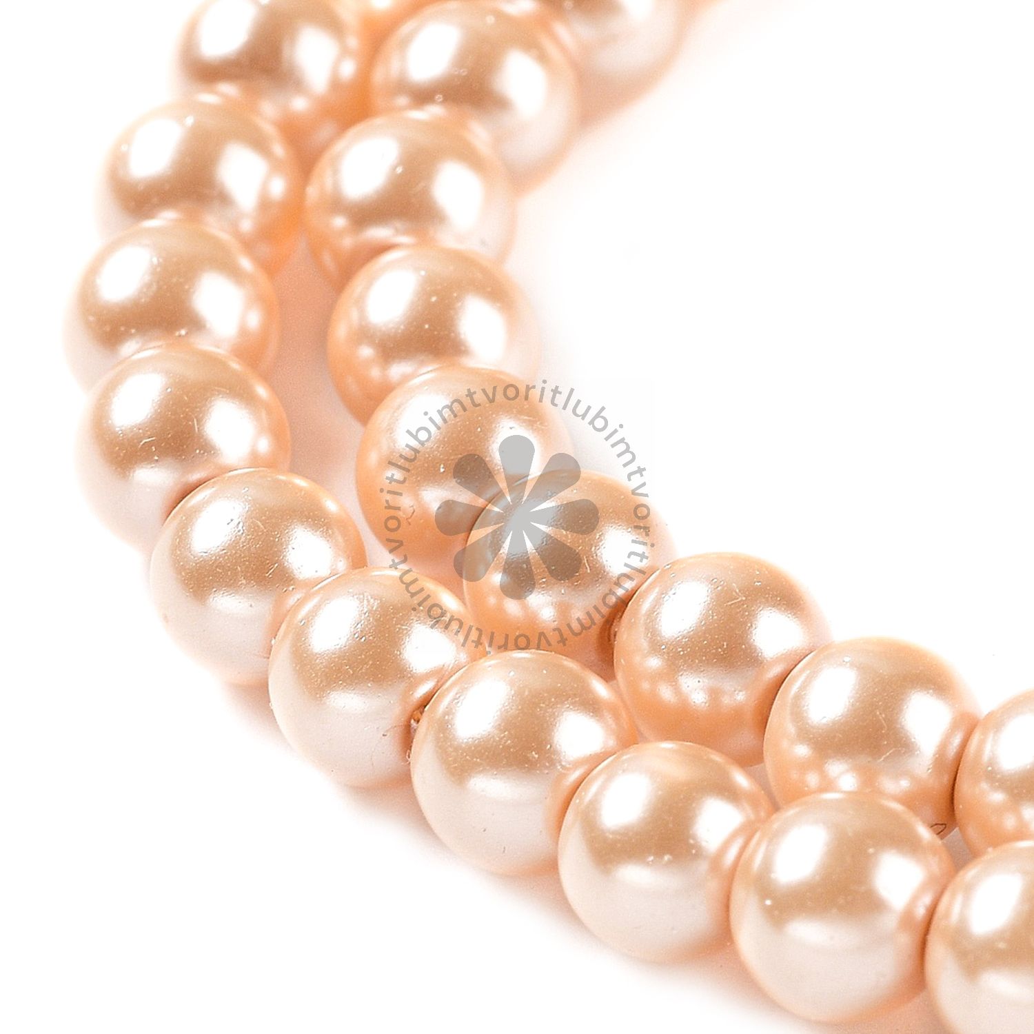 Sklenené perly, 6 mm - 10 g (cca 35 ks)