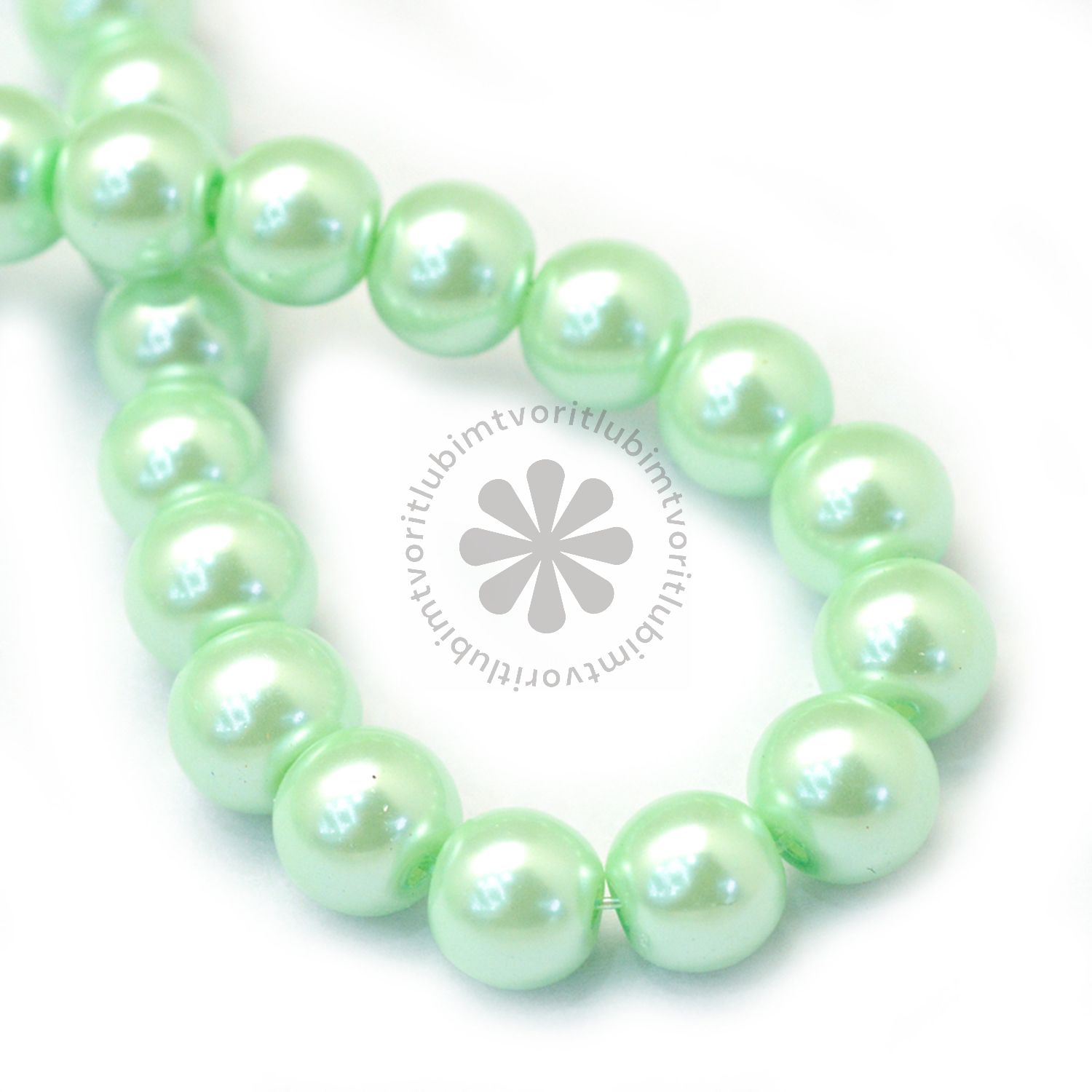 Sklenené perly, 6 mm - 10 g (cca 35 ks)