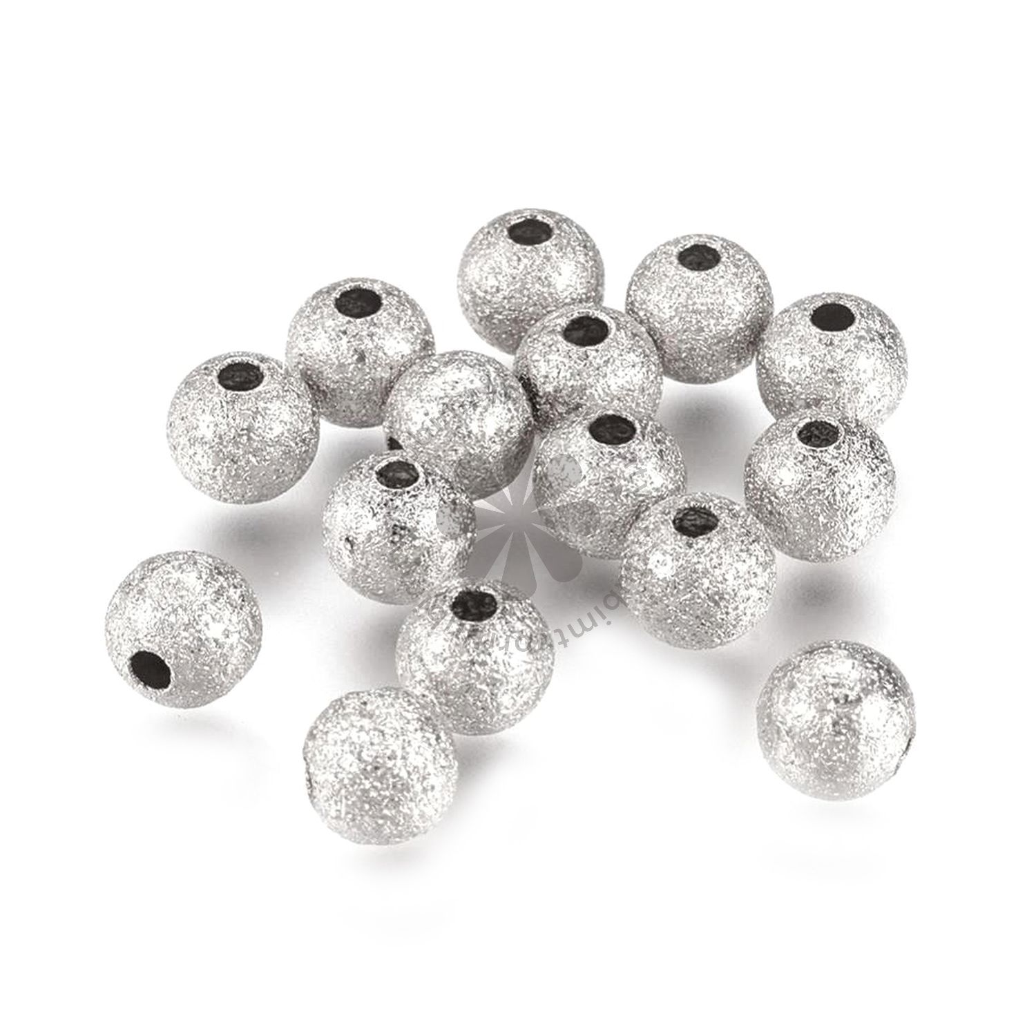 Kovove korálky, 6 mm - 50 ks