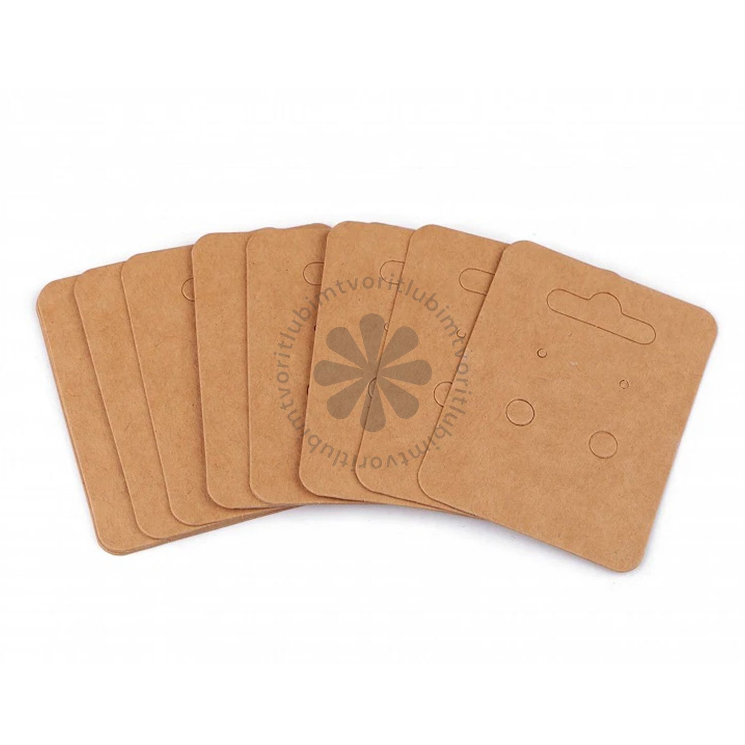 Karta na náušničky, 50x65 mm - 20 ks