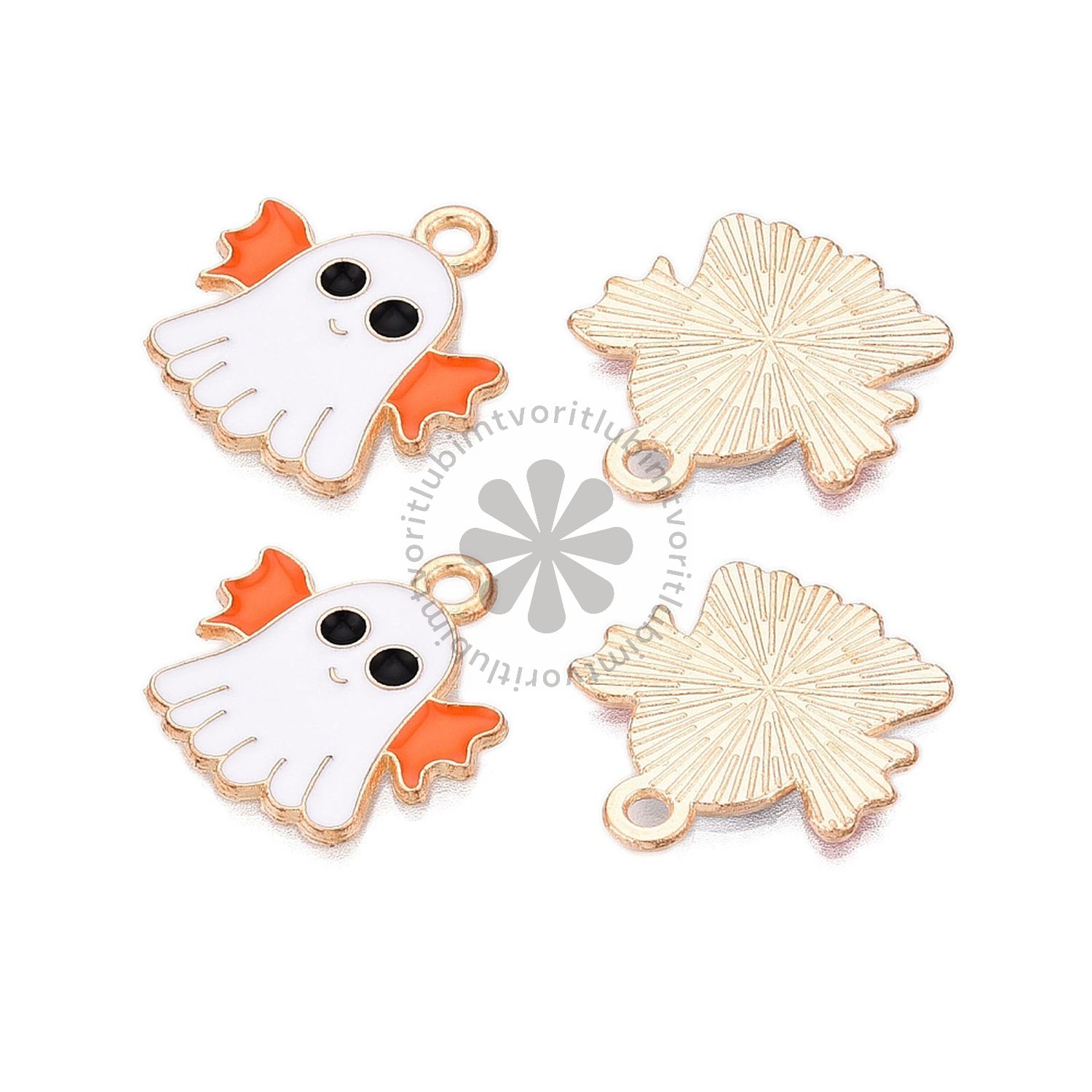 Halloween prívesok - duch, 20x19 mm - 1 ks