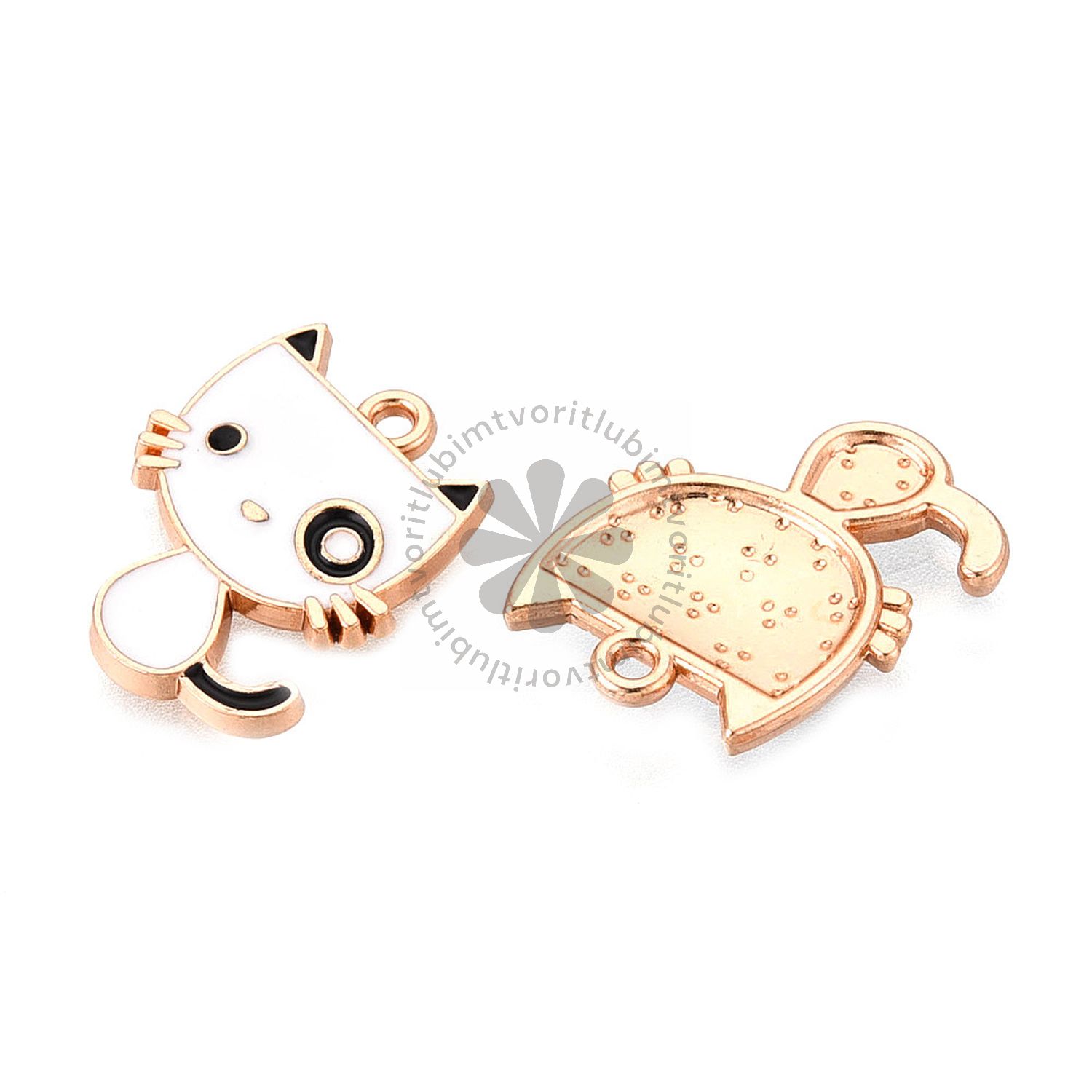 Prívesok Mačka, 17x14 mm - 1 ks