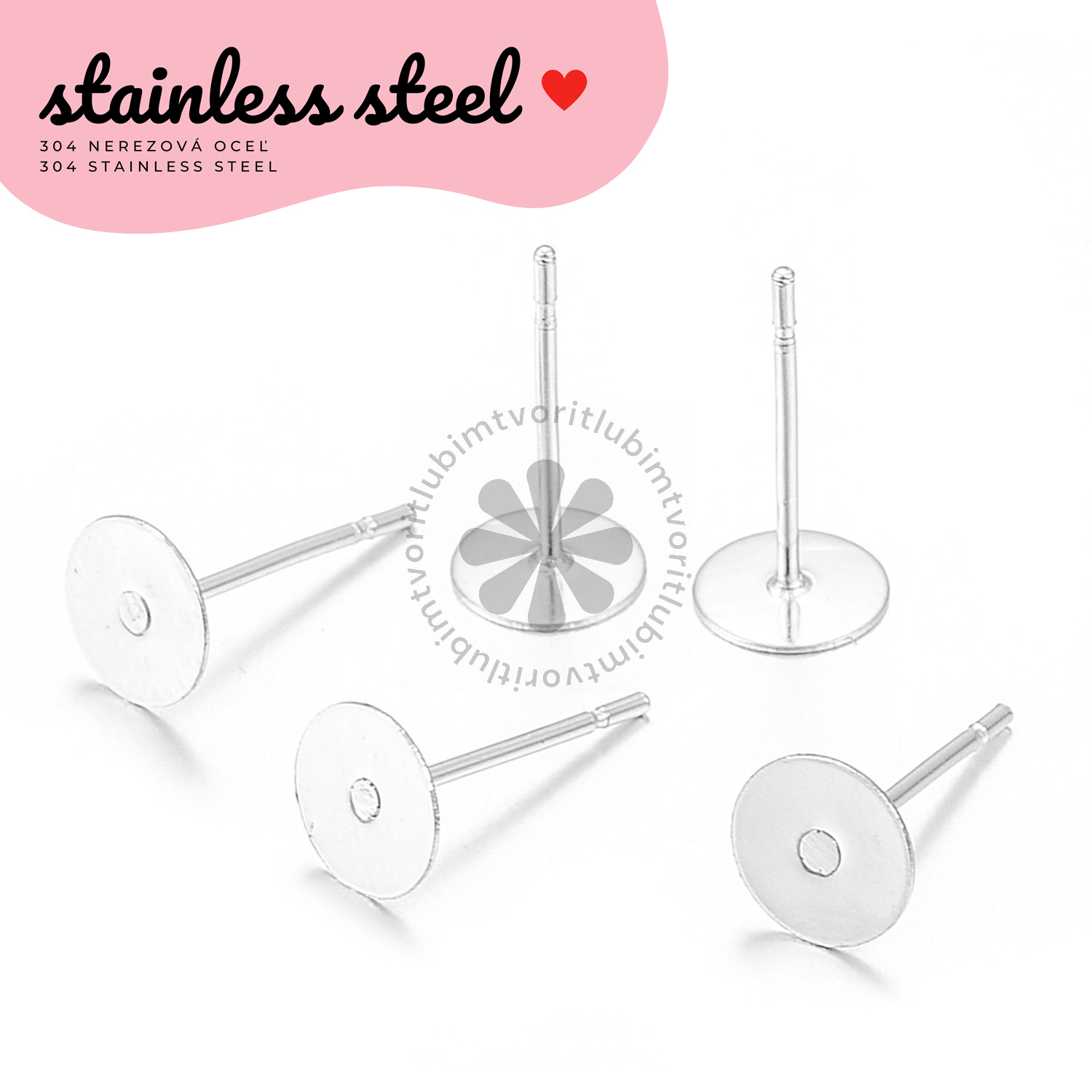 Kovová puzeta z nerezovej ocele - 1 pár