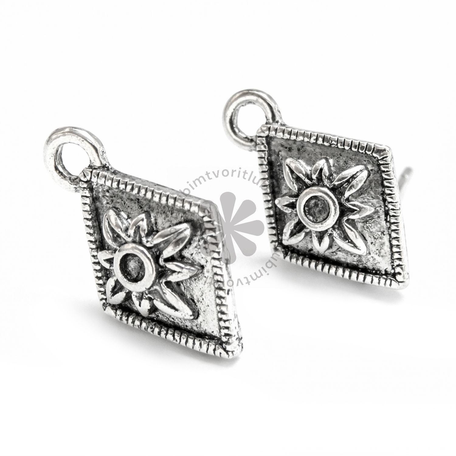 Ozdobná puzetka, 17x11 mm - 1 pár