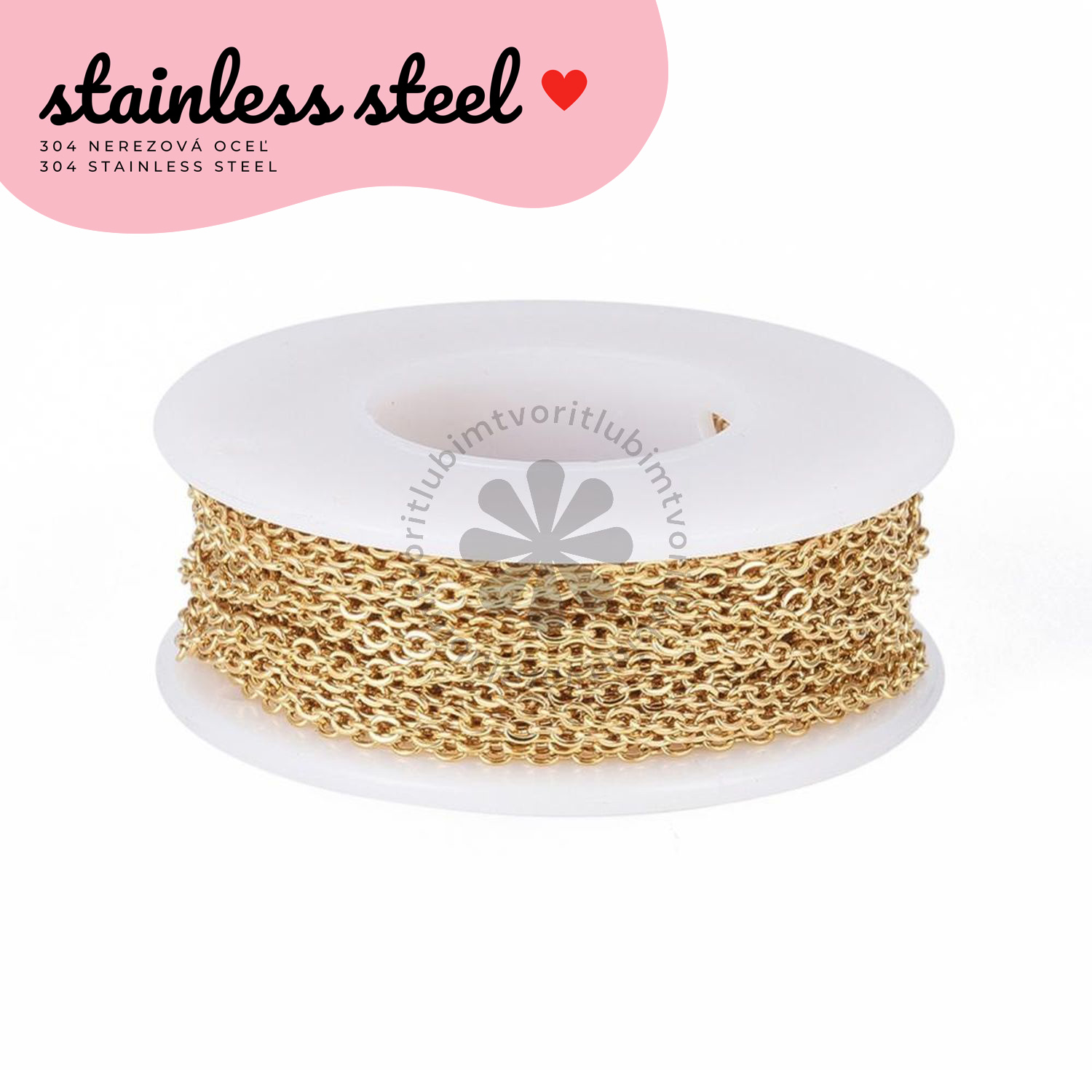 Retiazka z 304 nerezovej ocele - 1 meter