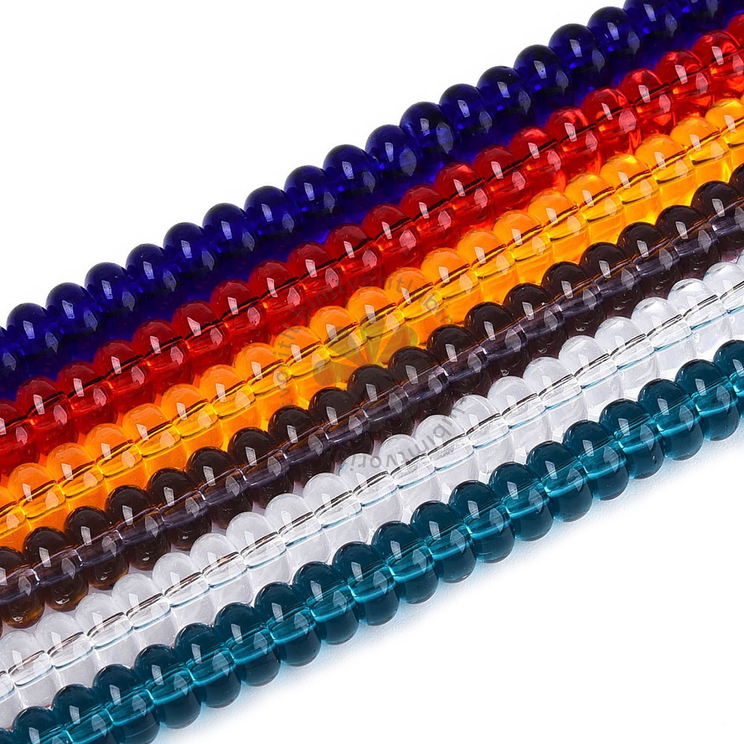 Sklenené korálky, 6x3 mm - 20 ks