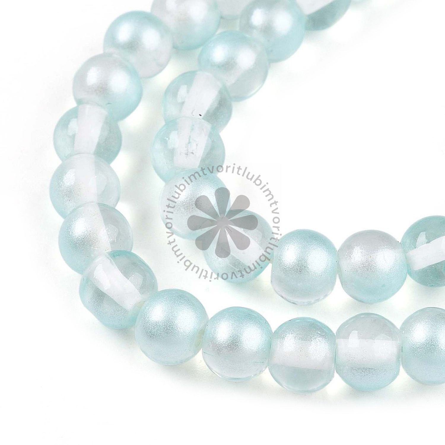 Sklenené korálky, 6 mm - 20 ks