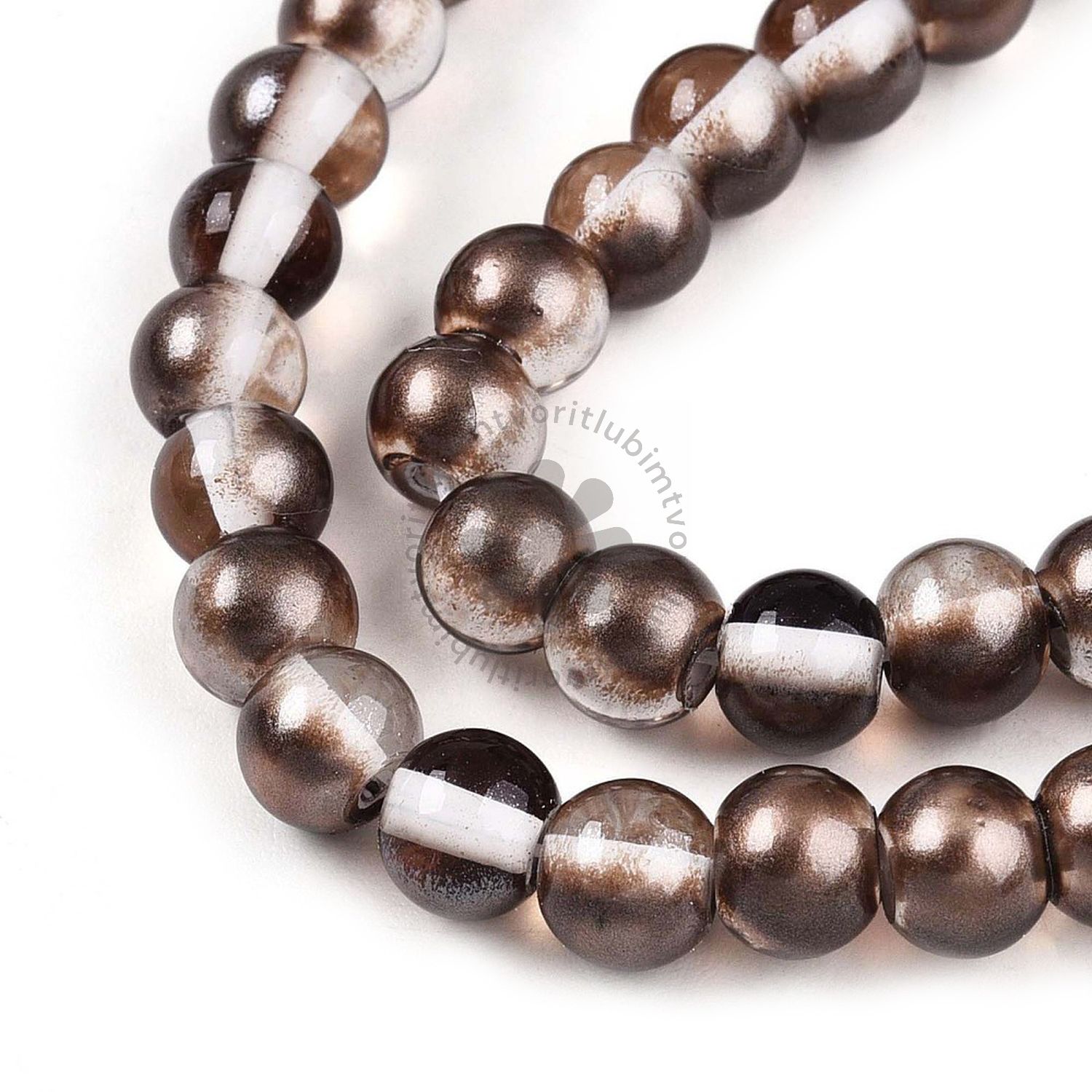 Sklenené korálky, 6 mm - 20 ks