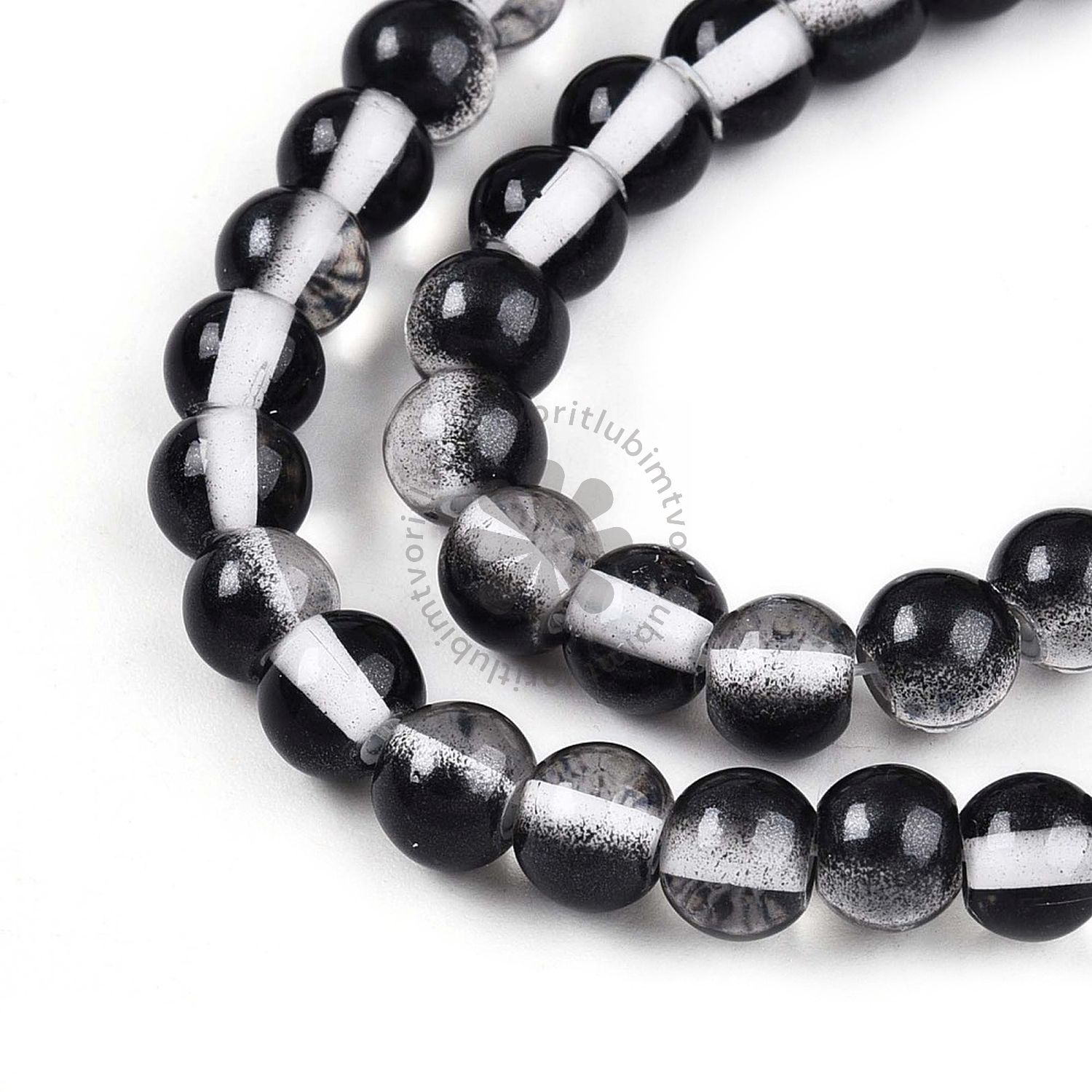 Sklenené korálky, 6 mm - 20 ks