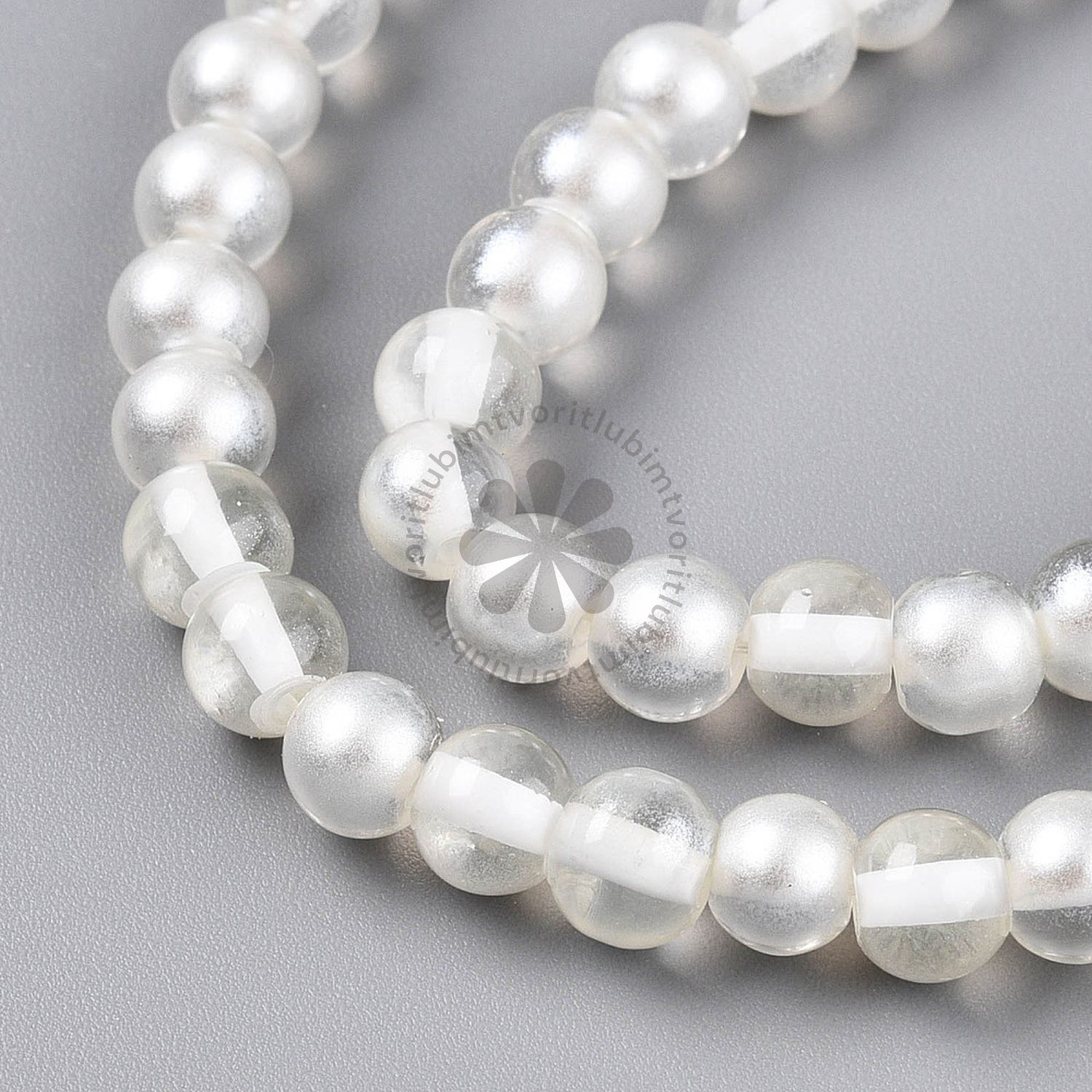 Sklenené korálky, 6 mm - 20 ks