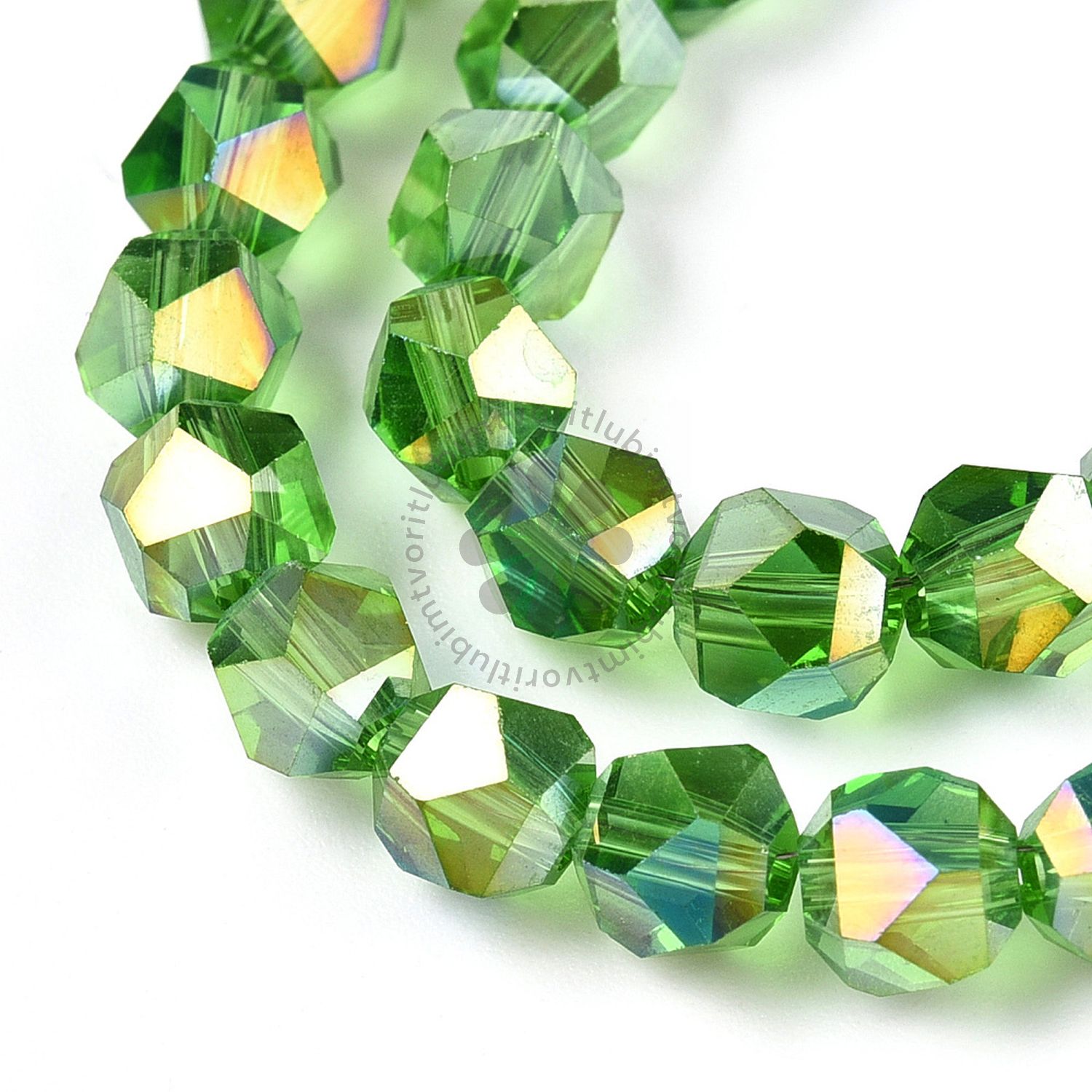 Brúsené korálky, 6 mm - 10 ks