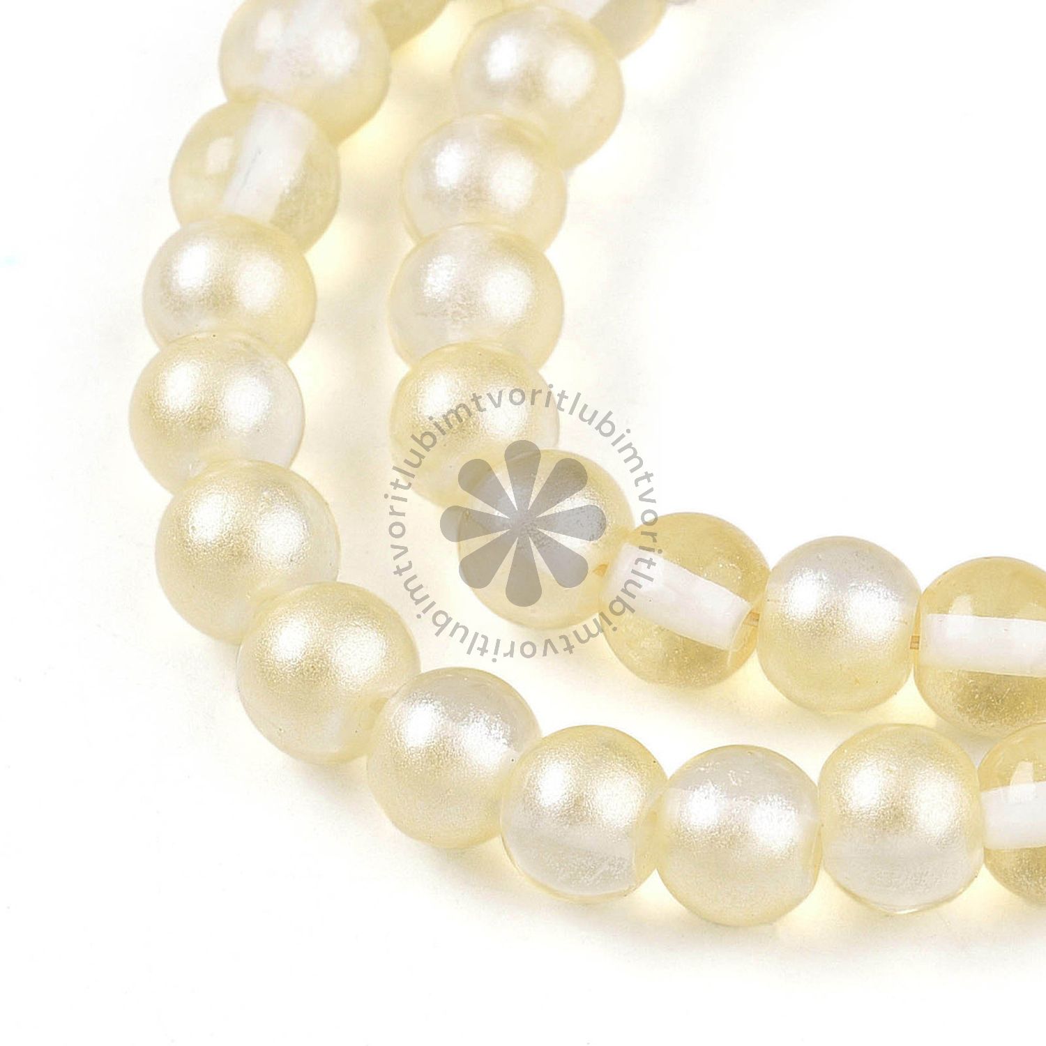 Sklenené korálky, 6 mm - 20 ks