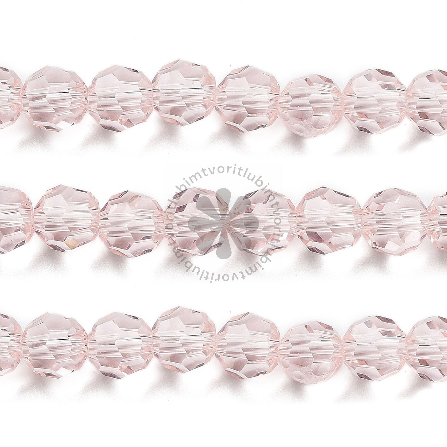 Brúsené korálky, 6 mm - 10 ks