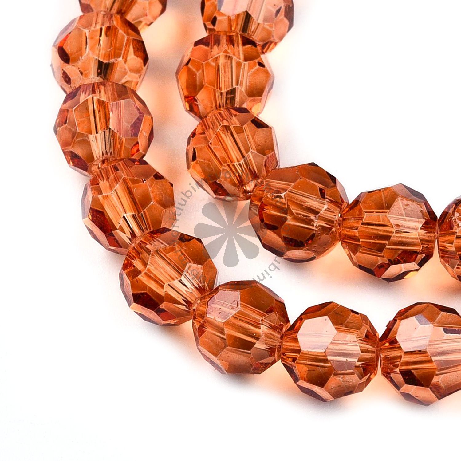 Brúsené korálky, 6 mm - 10 ks