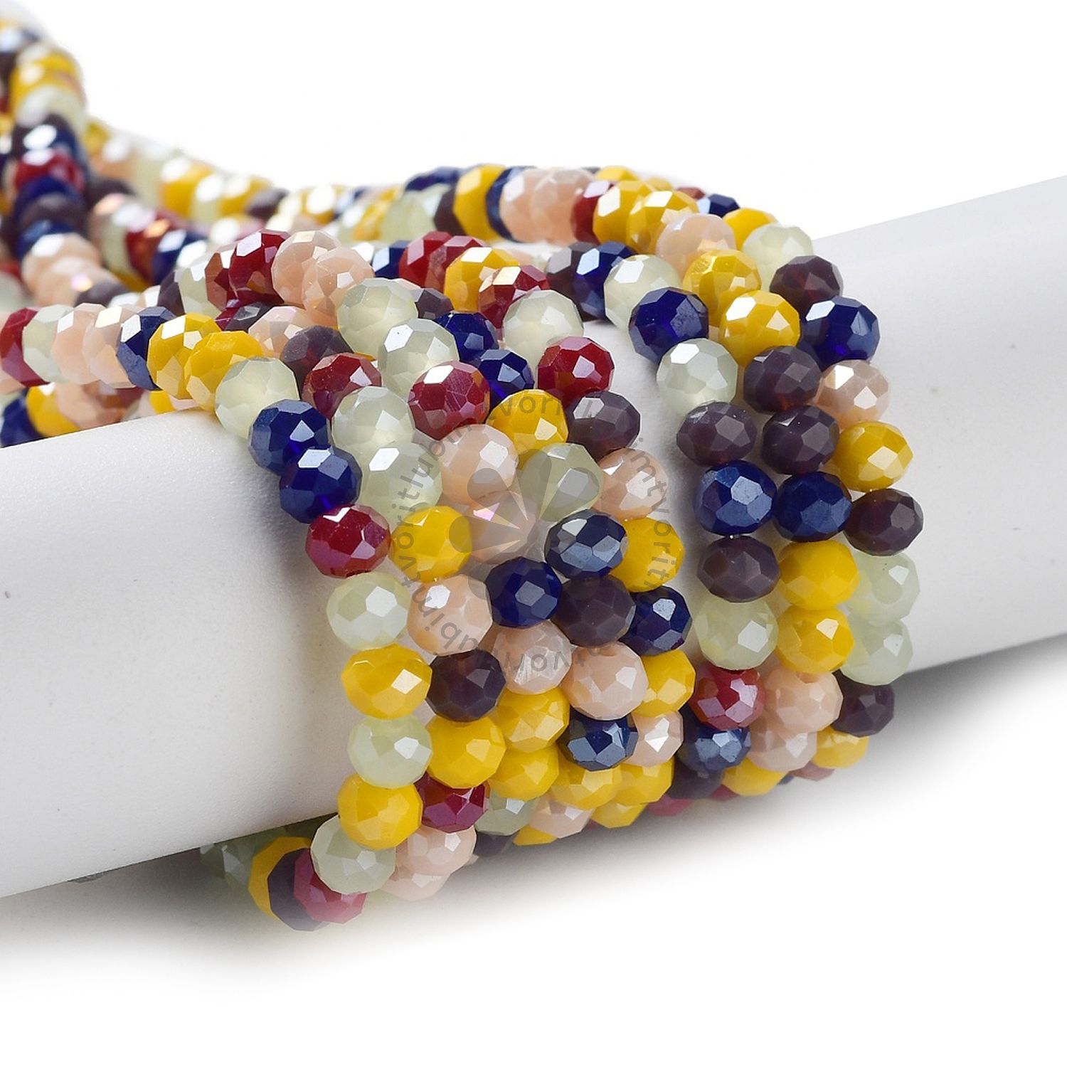 Sklenené brúsené korálky, 4x3 mm - 120 ks