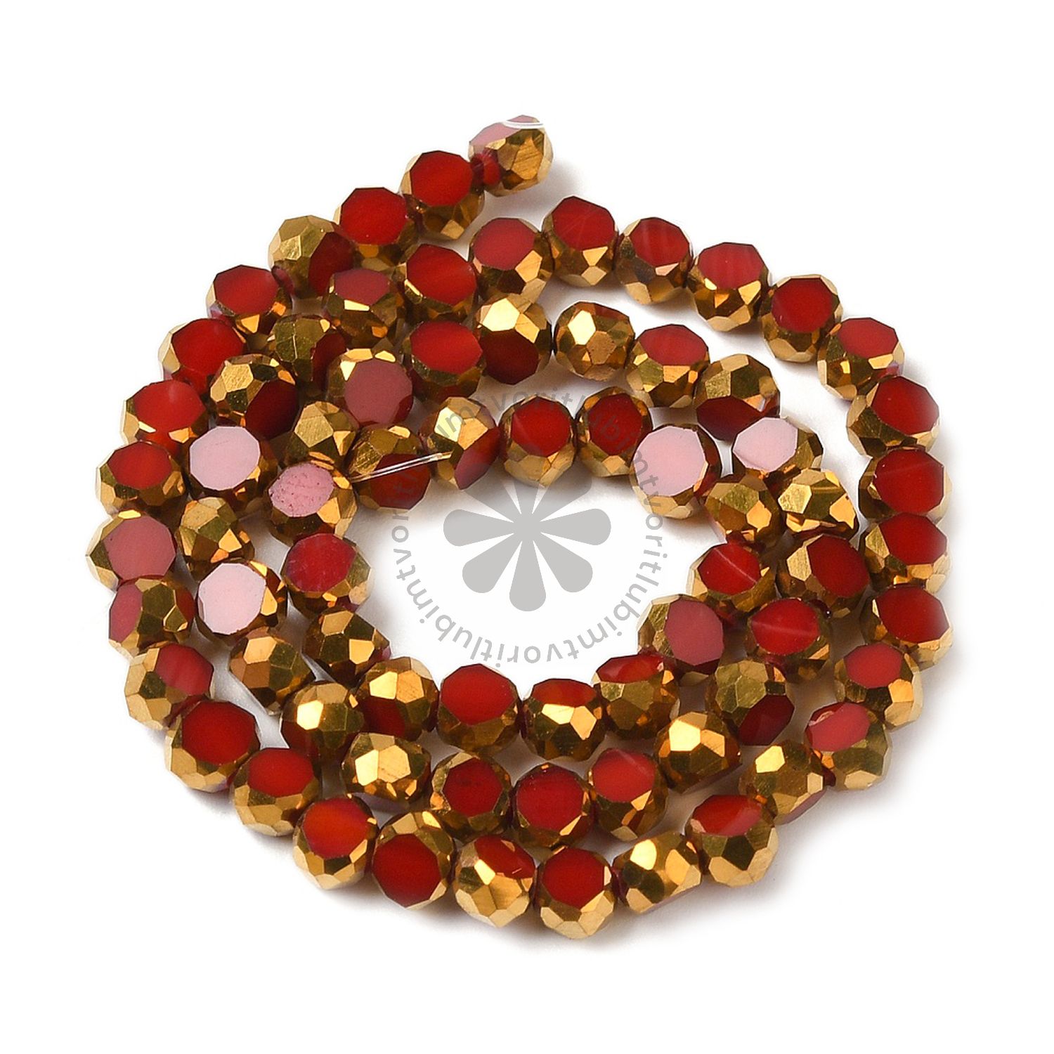 Brúsené korálky, 4x3 mm - 1 vlasec