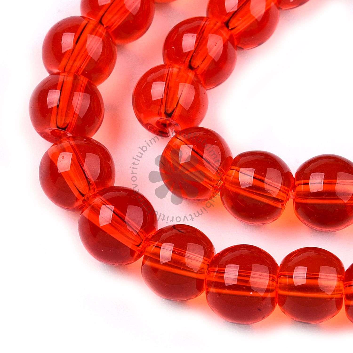 Sklenené korálky, 8 mm - 10 ks