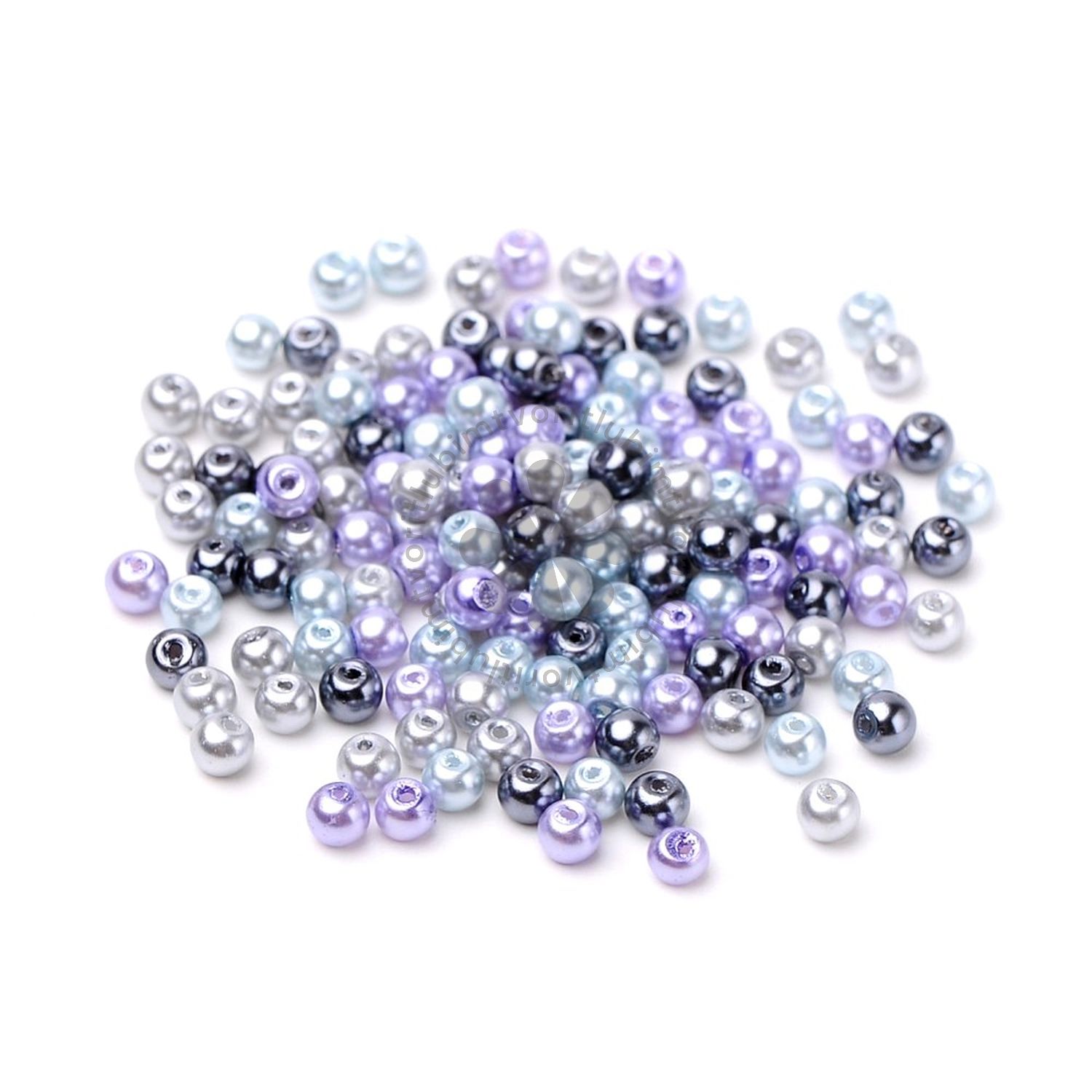 Sklenené perly, 4 mm - 10 g (cca 100ks)