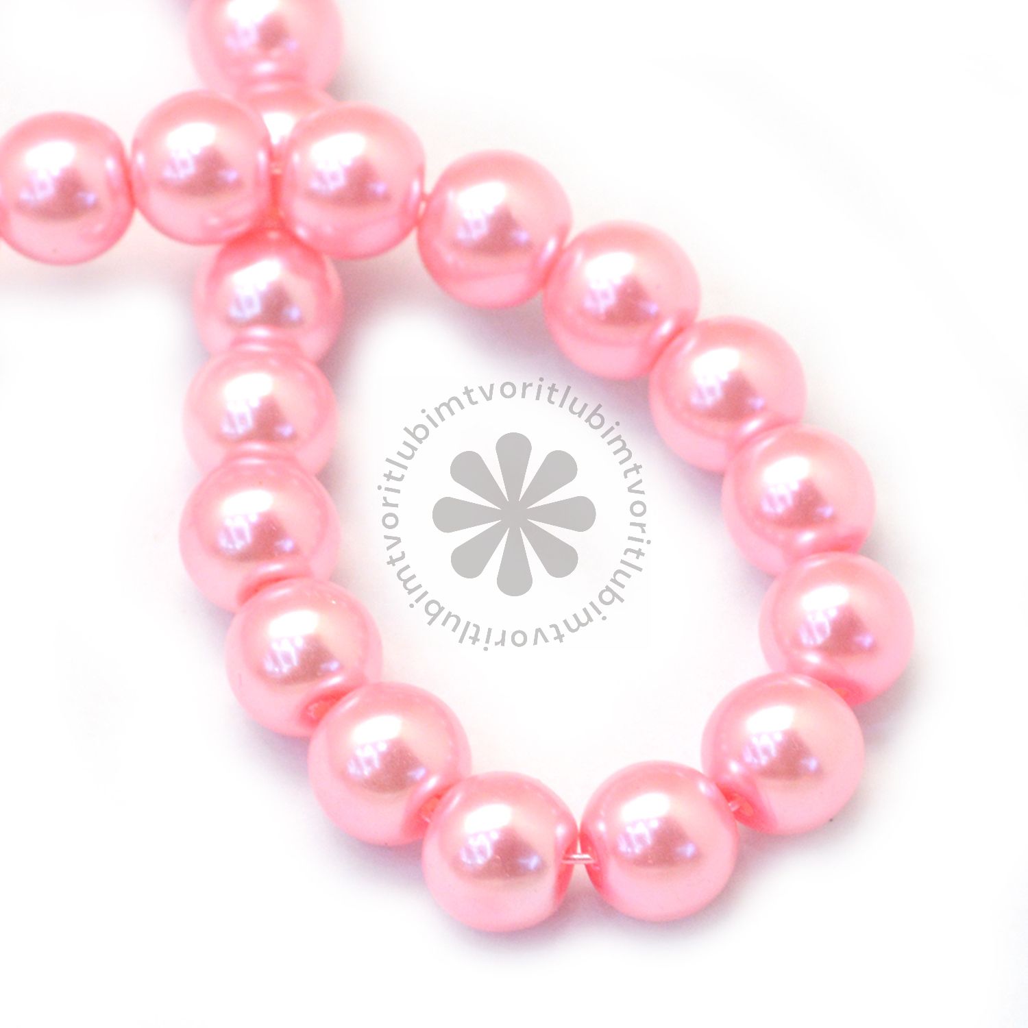 Sklenené perly, 6 mm - 10 g (cca 35 ks)