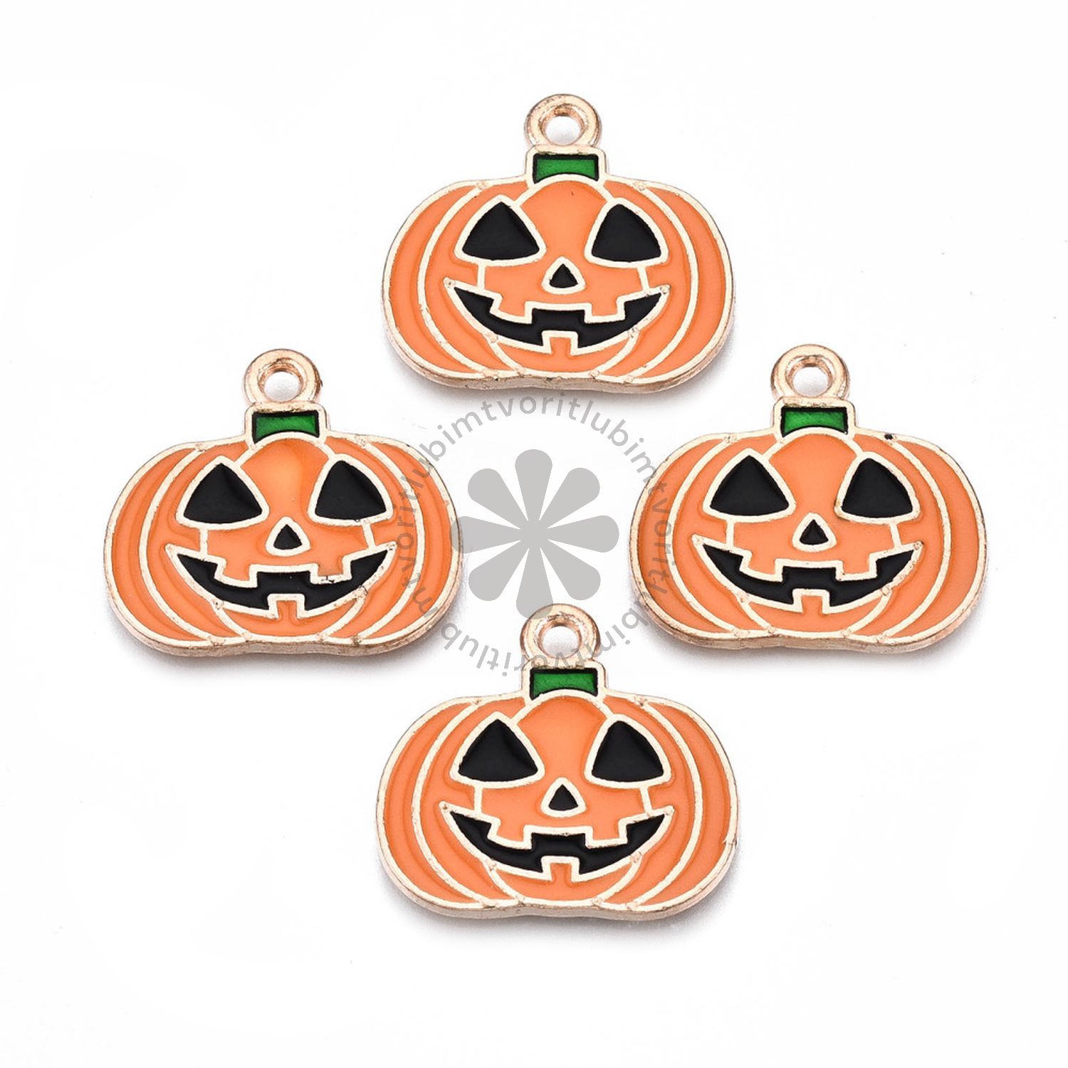 Halloween prívesok - tekvica, 20x21 mm - 1 ks