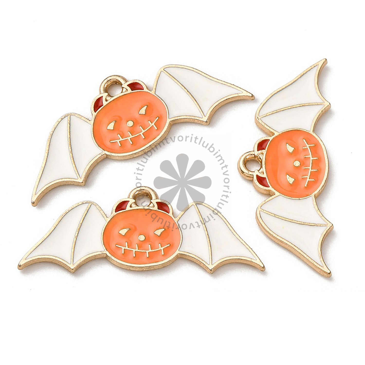 Halloween prívesok - netopier, 10x27 mm - 1 ks