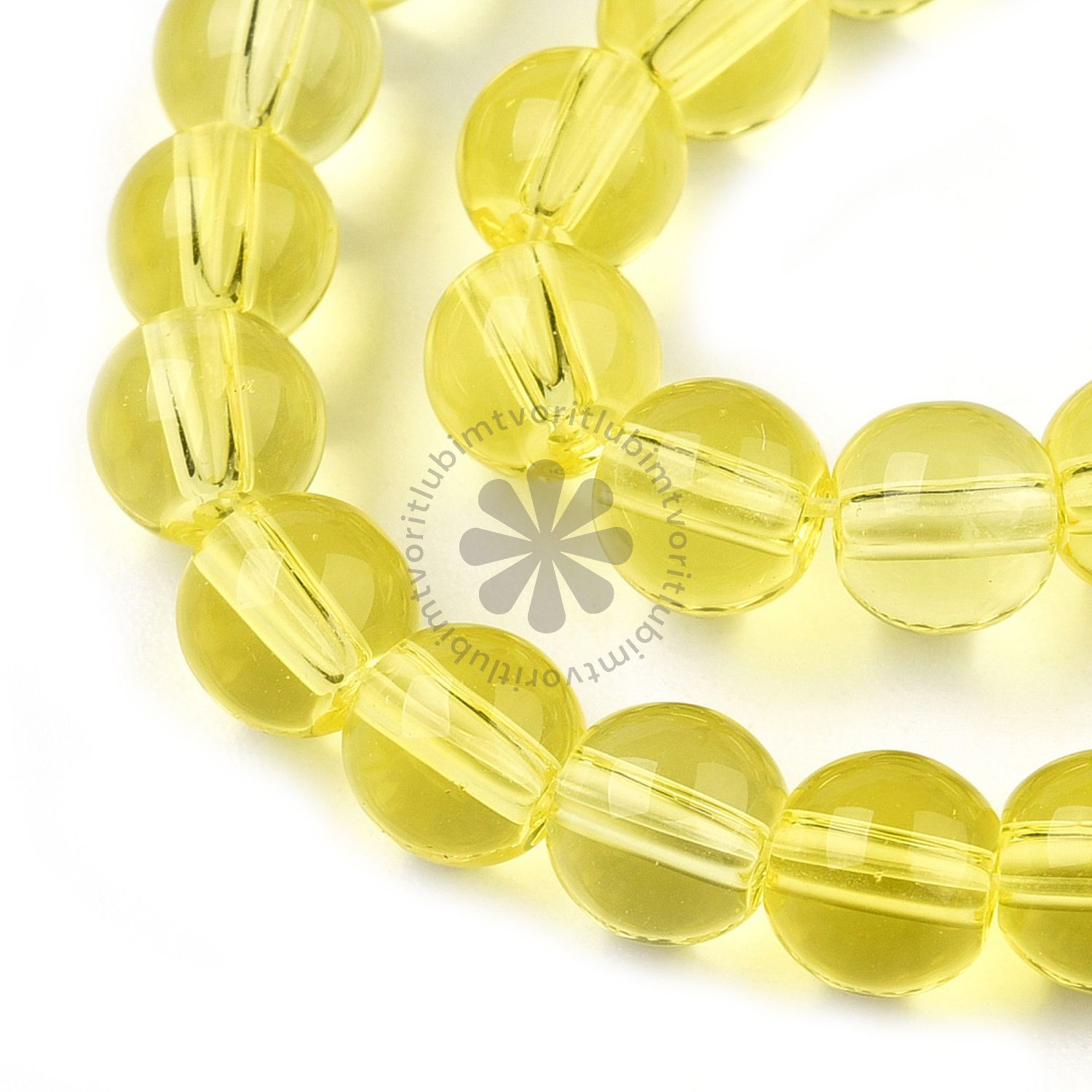 Sklenené korálky, 8 mm - 10 ks