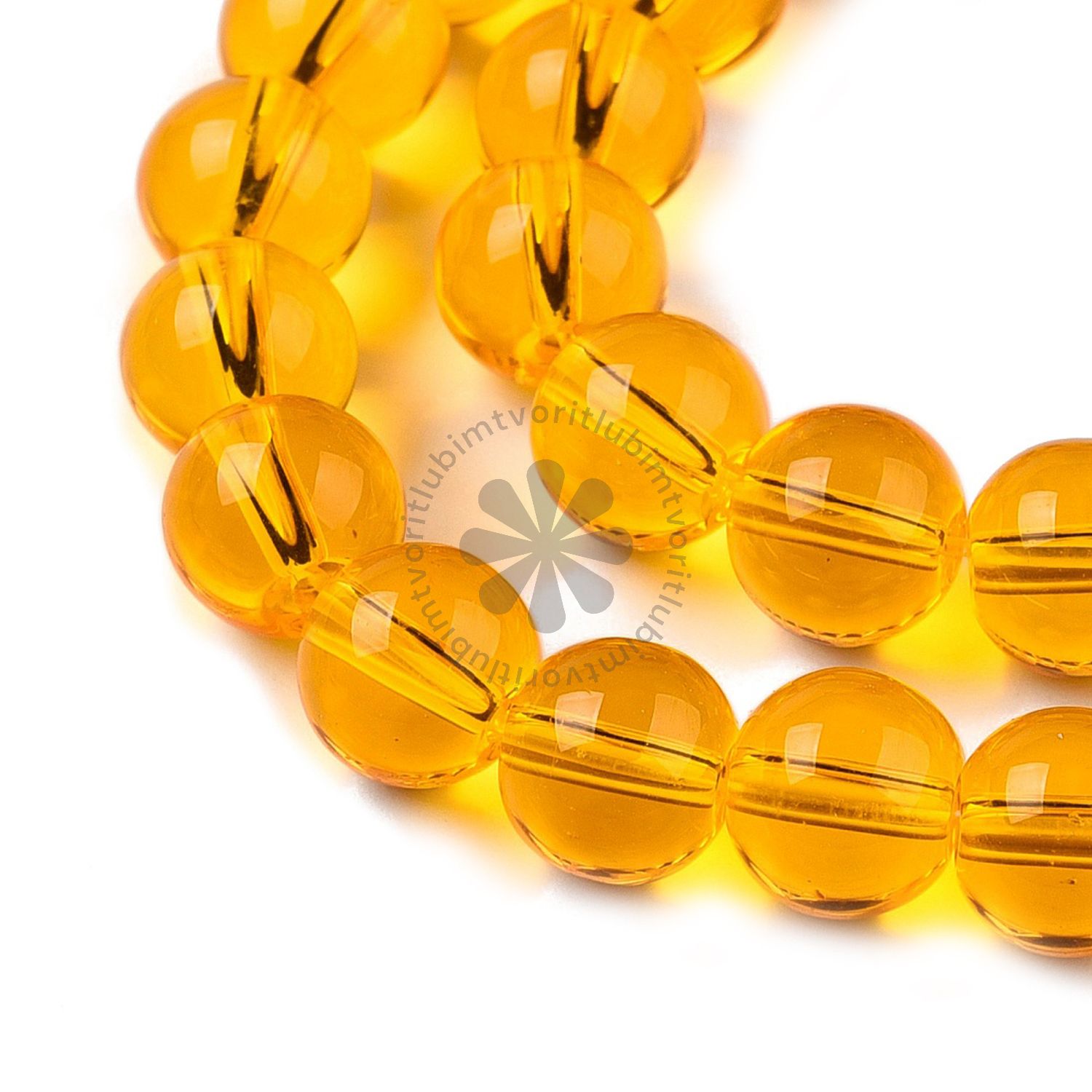 Sklenené korálky, 8 mm - 10 ks