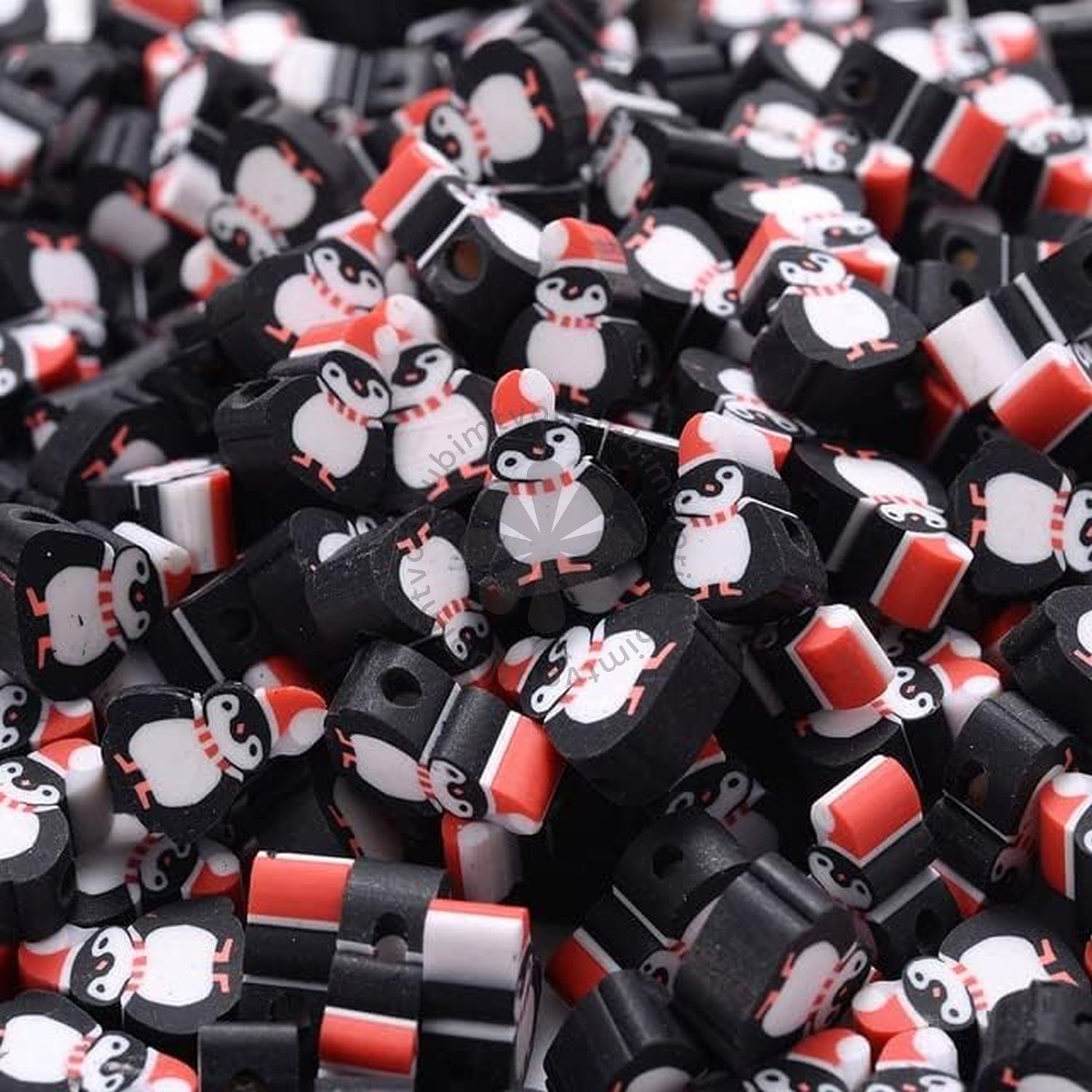 FIMO korálka Vianoce, 12 mm - 1 ks