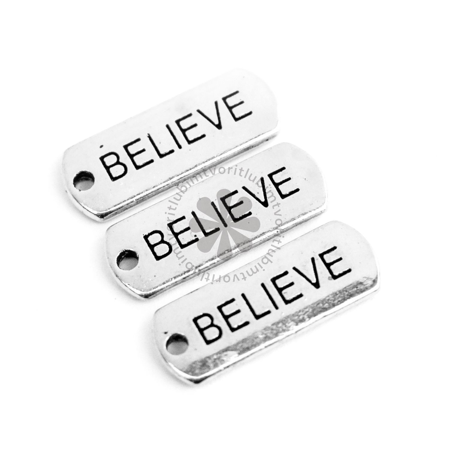 Prívesok BELIEVE, 8x21 mm - 1 ks