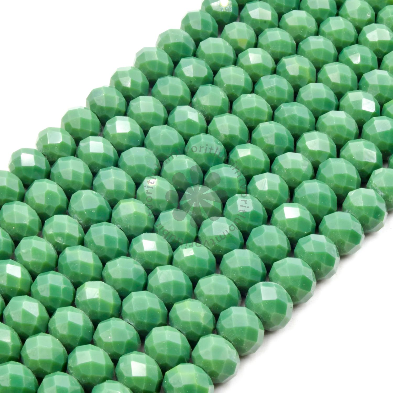 Brúsené sklenené korálky, 8x6 mm - 10 ks